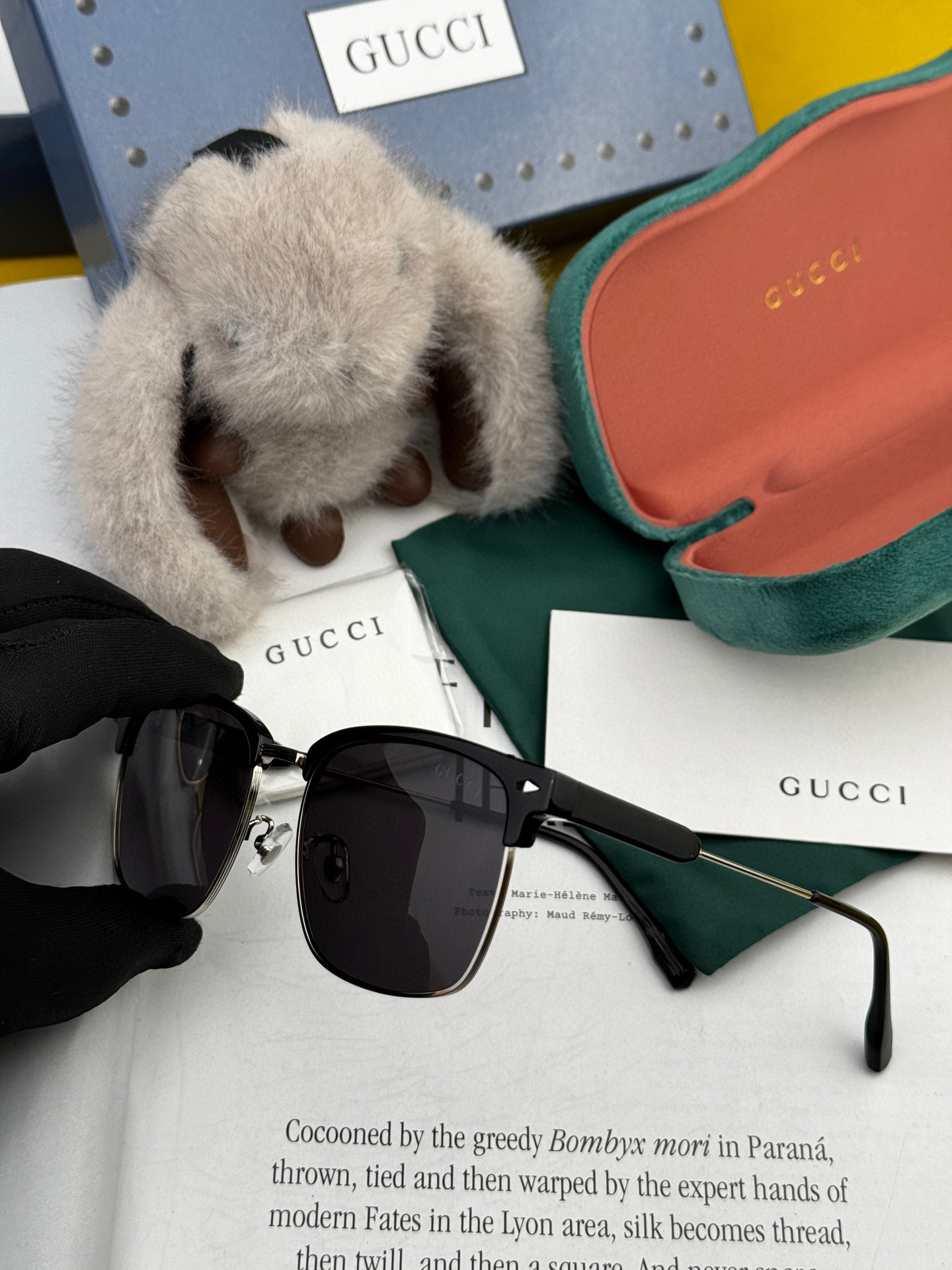  🔺 【GUCCI-偏光太阳镜】2025开春新款 潮流爆款 时尚方框偏光太阳镜 高品质 佩戴舒适 网红潮