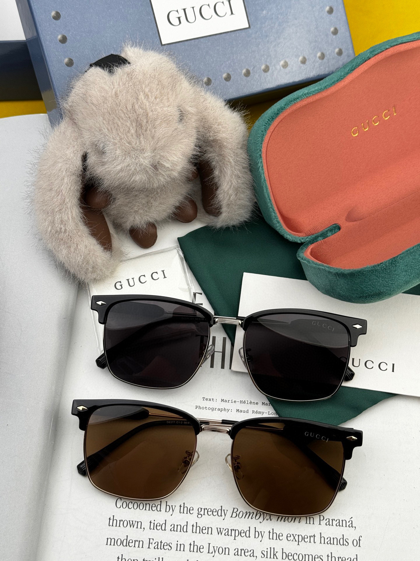  🔺 【GUCCI-偏光太阳镜】2025开春新款 潮流爆款 时尚方框偏光太阳镜 高品质 佩戴舒适 网红潮