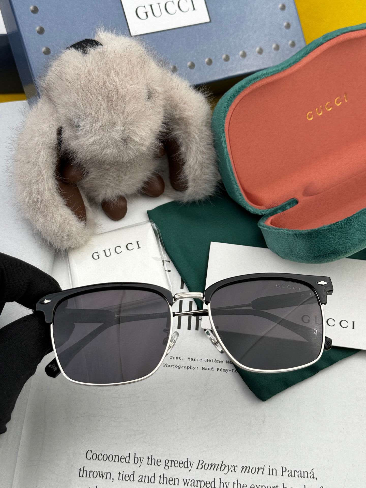  🔺 【GUCCI-偏光太阳镜】2025开春新款 潮流爆款 时尚方框偏光太阳镜 高品质 佩戴舒适 网红潮