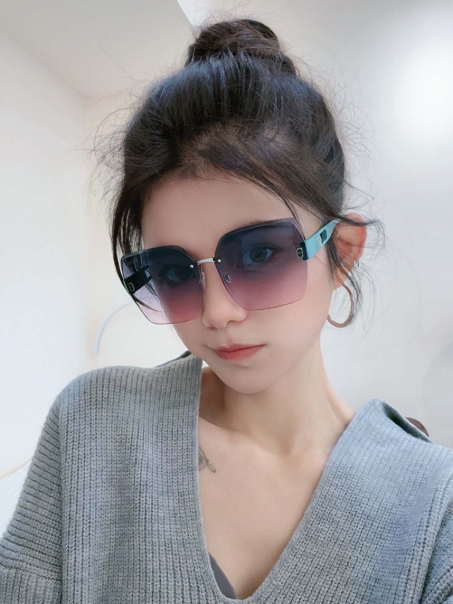 🔺 【DIOR-迪奥】2025开春新款 潮流爆款 时尚方框太阳镜 高品质 佩戴舒适 网红潮款墨镜 女士高