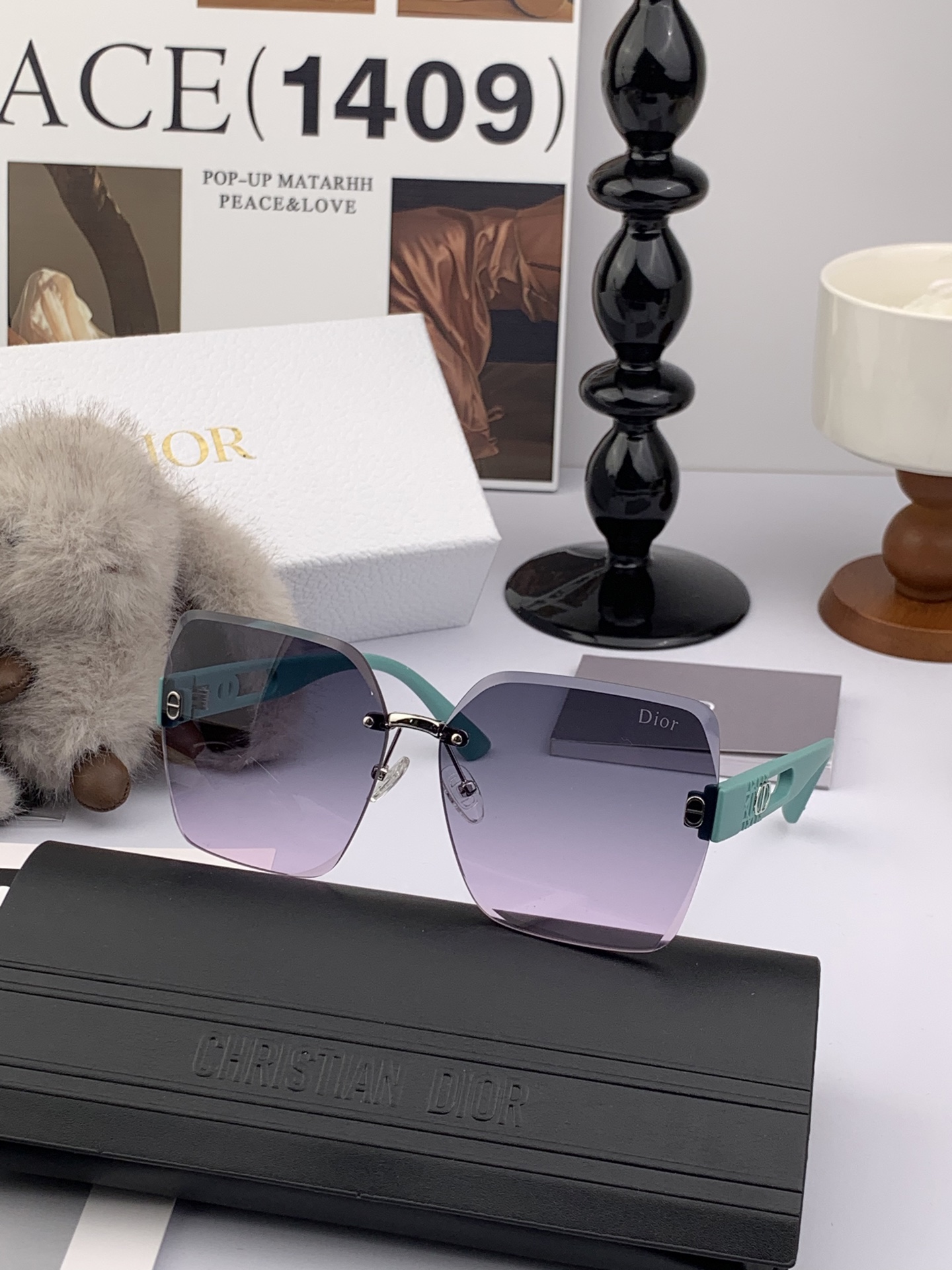 🔺 【DIOR-迪奥】2025开春新款 潮流爆款 时尚方框太阳镜 高品质 佩戴舒适 网红潮款墨镜 女士高