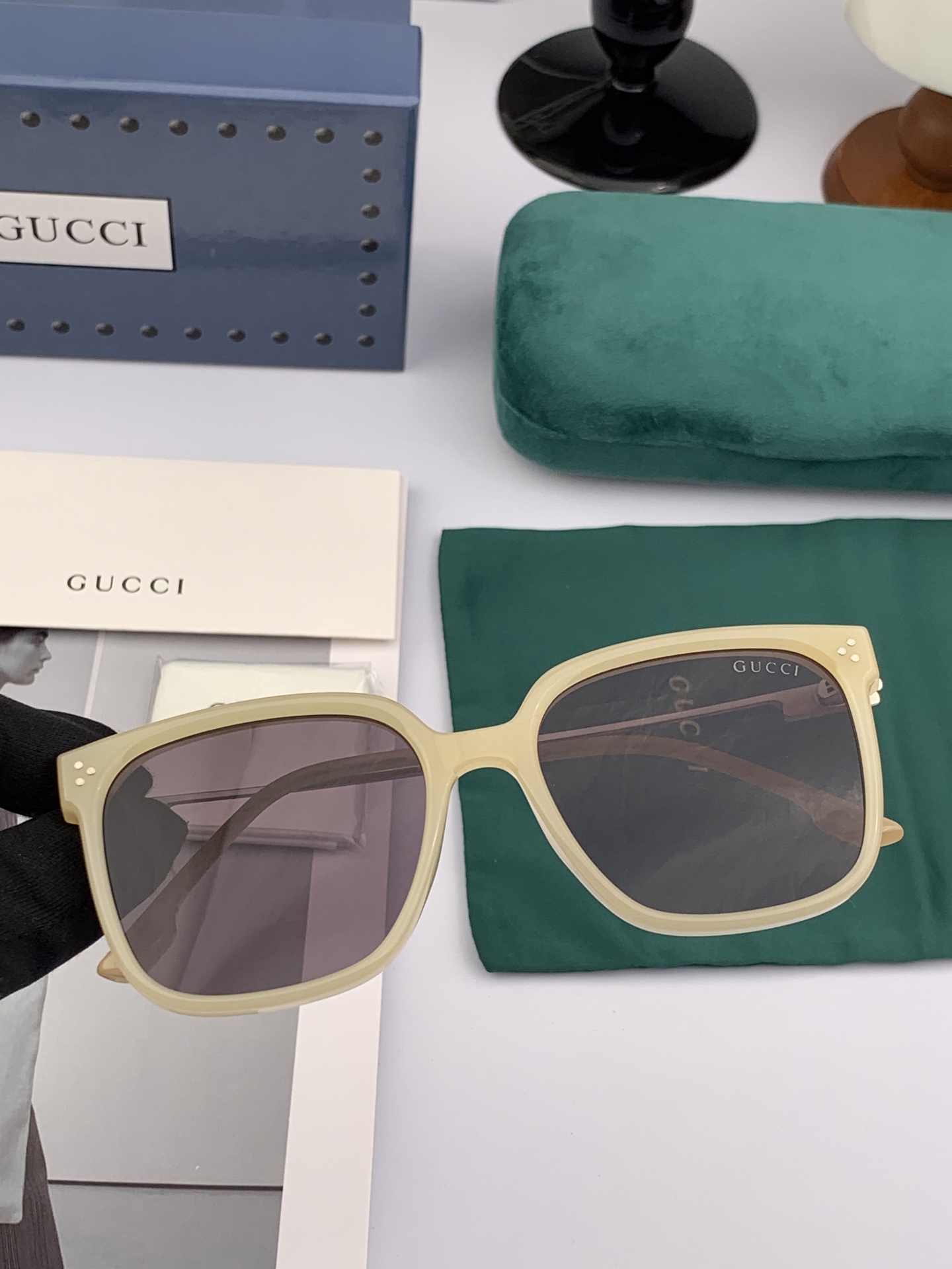 🔺 【GUCCI】2025开春新款 潮流爆款 时尚方框偏光太阳镜 高品质 佩戴舒适 网红潮款墨镜 女士高