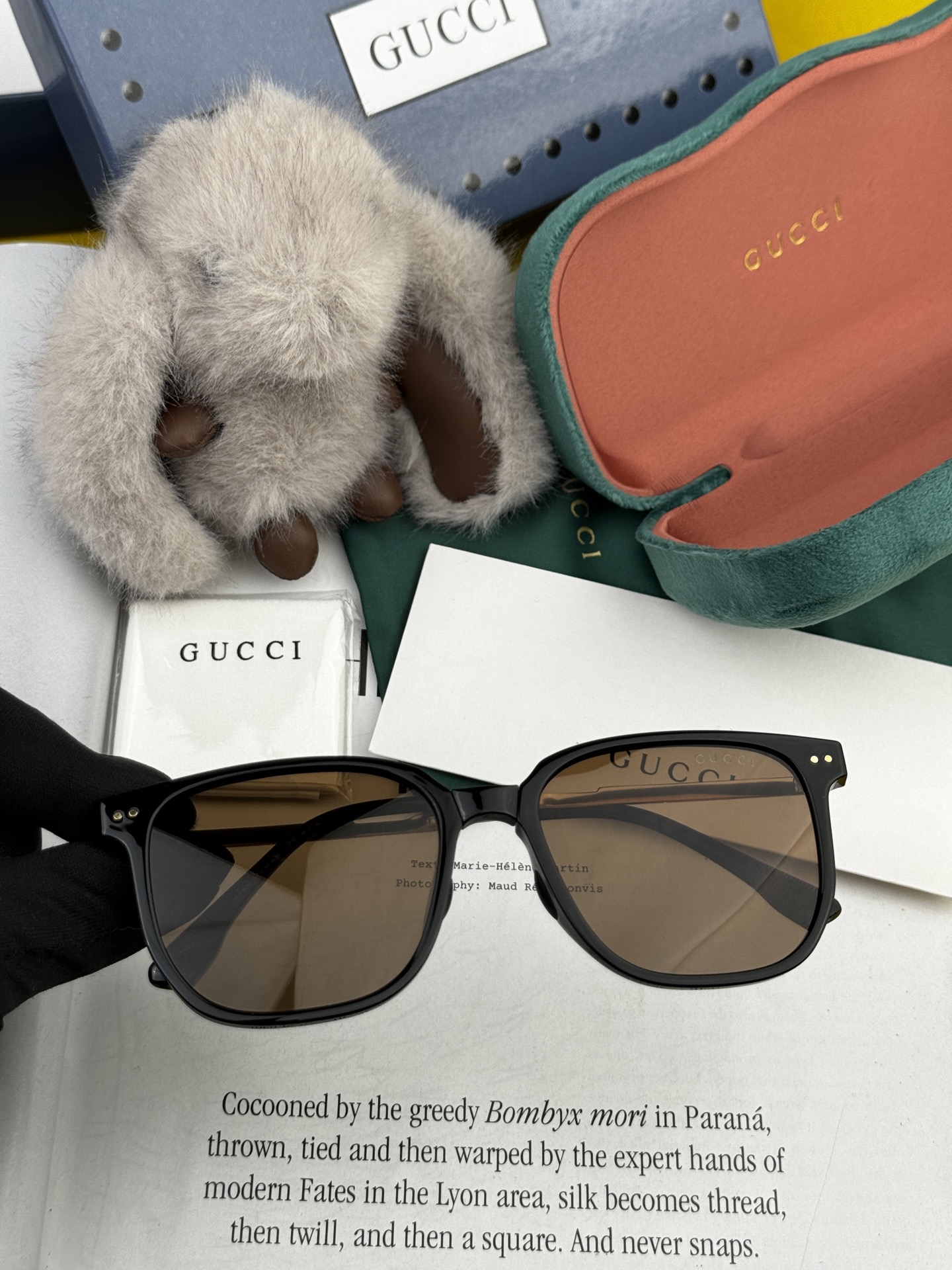 🔺 【GUCCI】2025开春新款 潮流爆款 时尚折叠方框偏光太阳镜 高品质 佩戴舒适 网红潮款墨镜 型