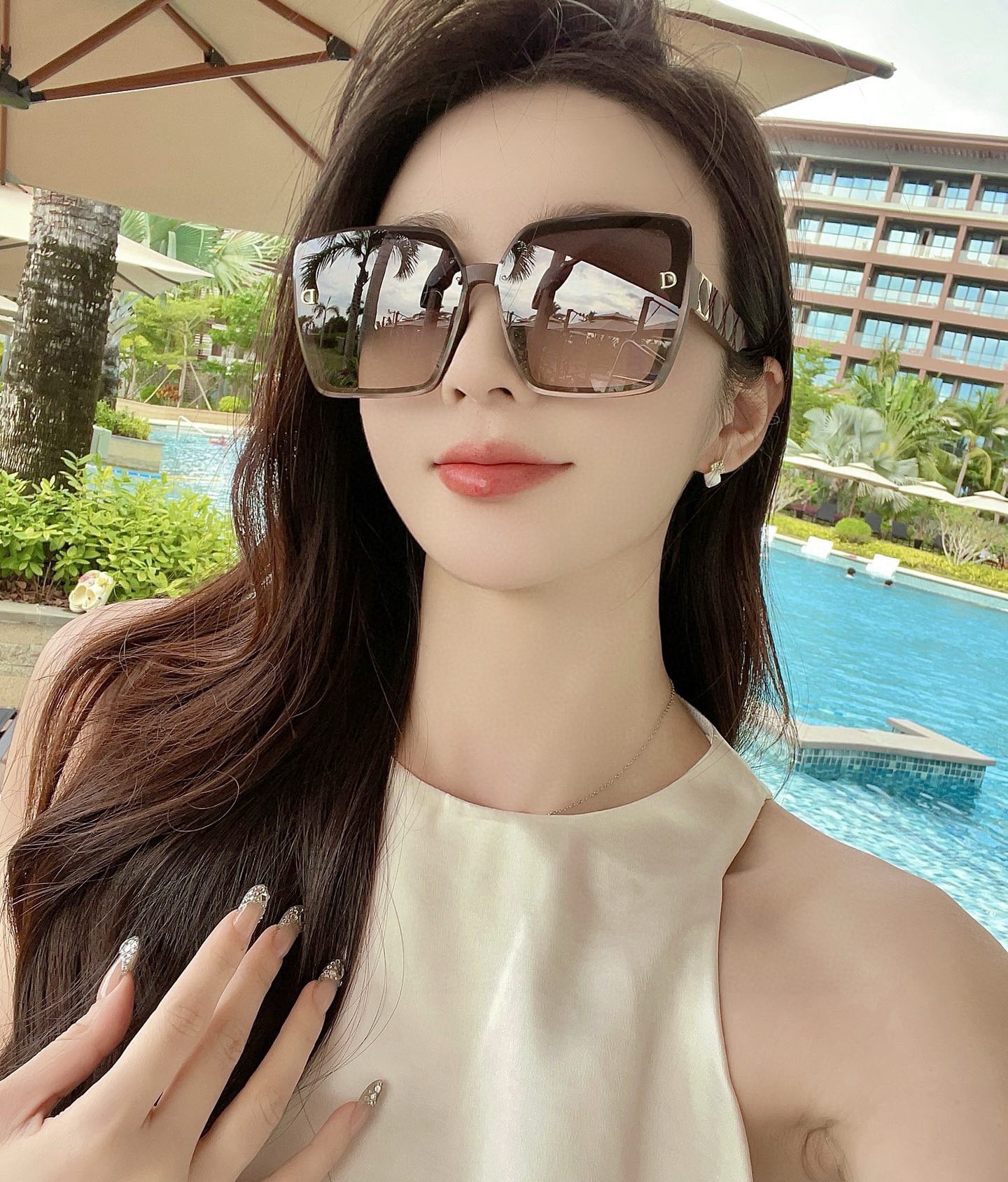  🔺 【DIOR-迪奥】2025开春新款 潮流爆款 时尚方框偏光太阳镜 高品质 佩戴舒适 网红潮款墨镜 