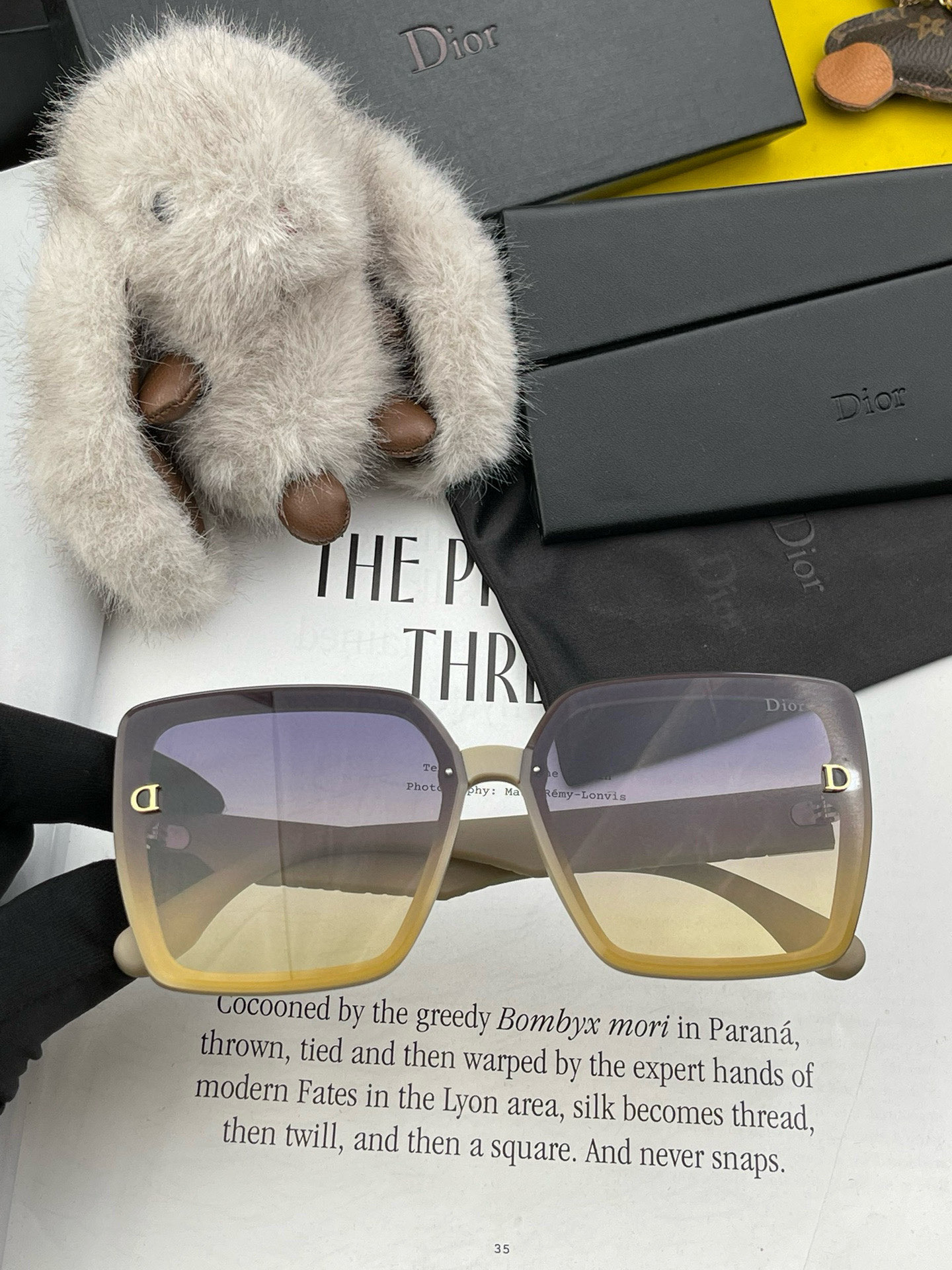  🔺 【DIOR-迪奥】2025开春新款 潮流爆款 时尚方框偏光太阳镜 高品质 佩戴舒适 网红潮款墨镜 