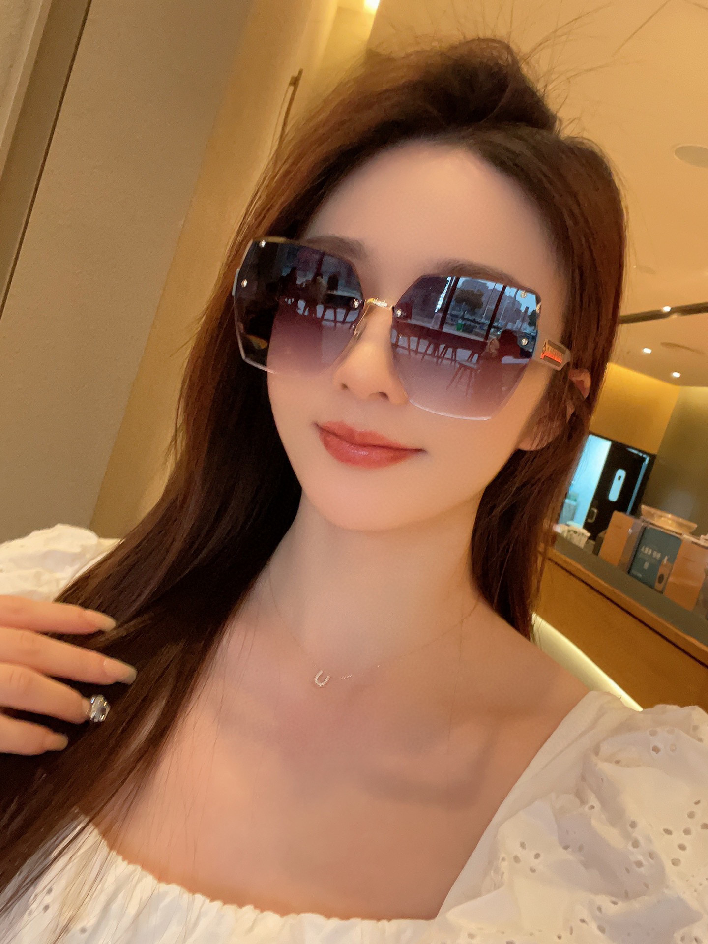 【TR偏光系列】lv大框太阳镜墨镜经典的方框设计，不挑脸型，无论搭配大衣还是连衣裙都非常显气质偏光镜片预