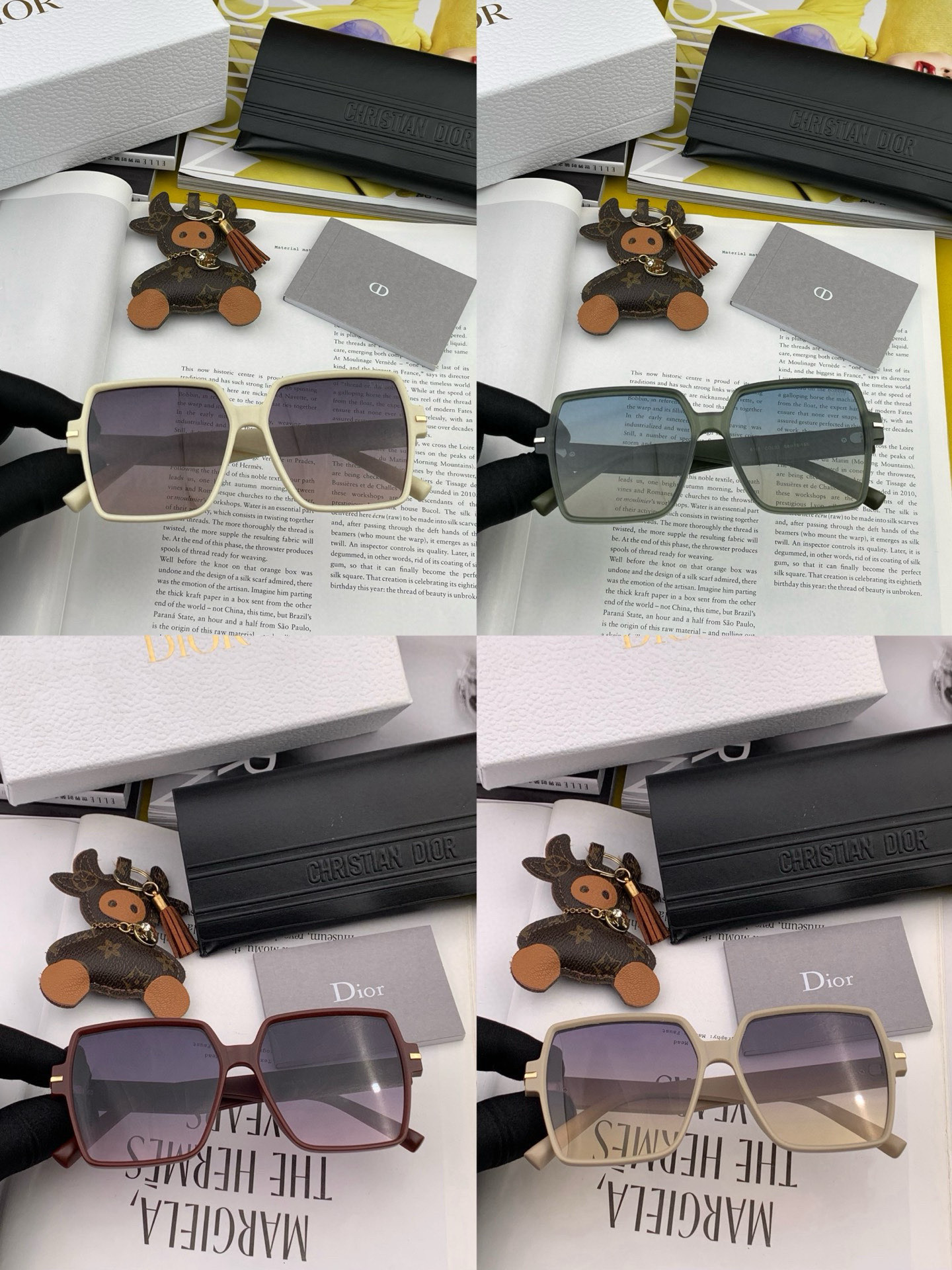 🔺 【DIOR】2025开春新款 潮流爆款 时尚方框偏光太阳镜 高品质 佩戴舒适 网红潮款墨镜 女士高清