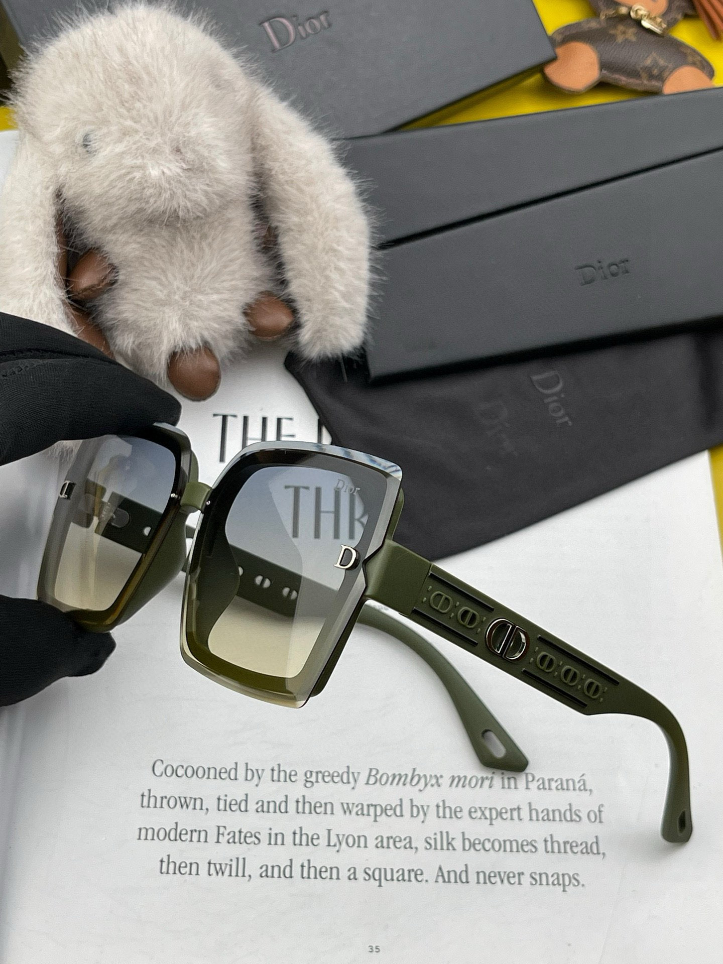  🔺 【DIOR-迪奥】2025开春新款 潮流爆款 时尚方框偏光太阳镜 高品质 佩戴舒适 网红潮款墨镜 