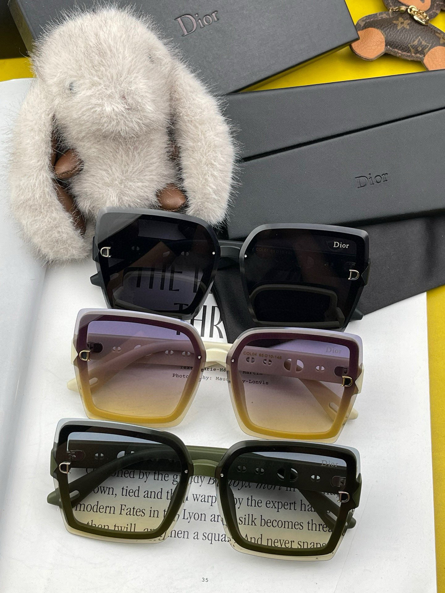  🔺 【DIOR-迪奥】2025开春新款 潮流爆款 时尚方框偏光太阳镜 高品质 佩戴舒适 网红潮款墨镜 