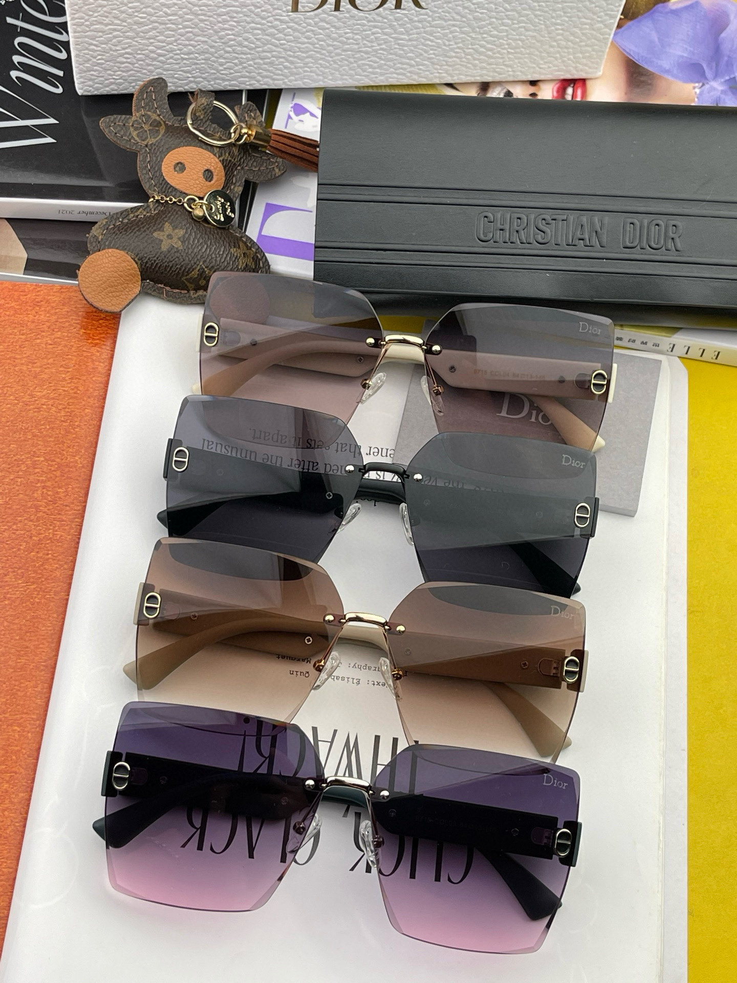  🔺 【DIOR-迪奥】2025开春新款 潮流爆款 时尚方框偏光太阳镜 高品质 佩戴舒适 网红潮款墨镜 