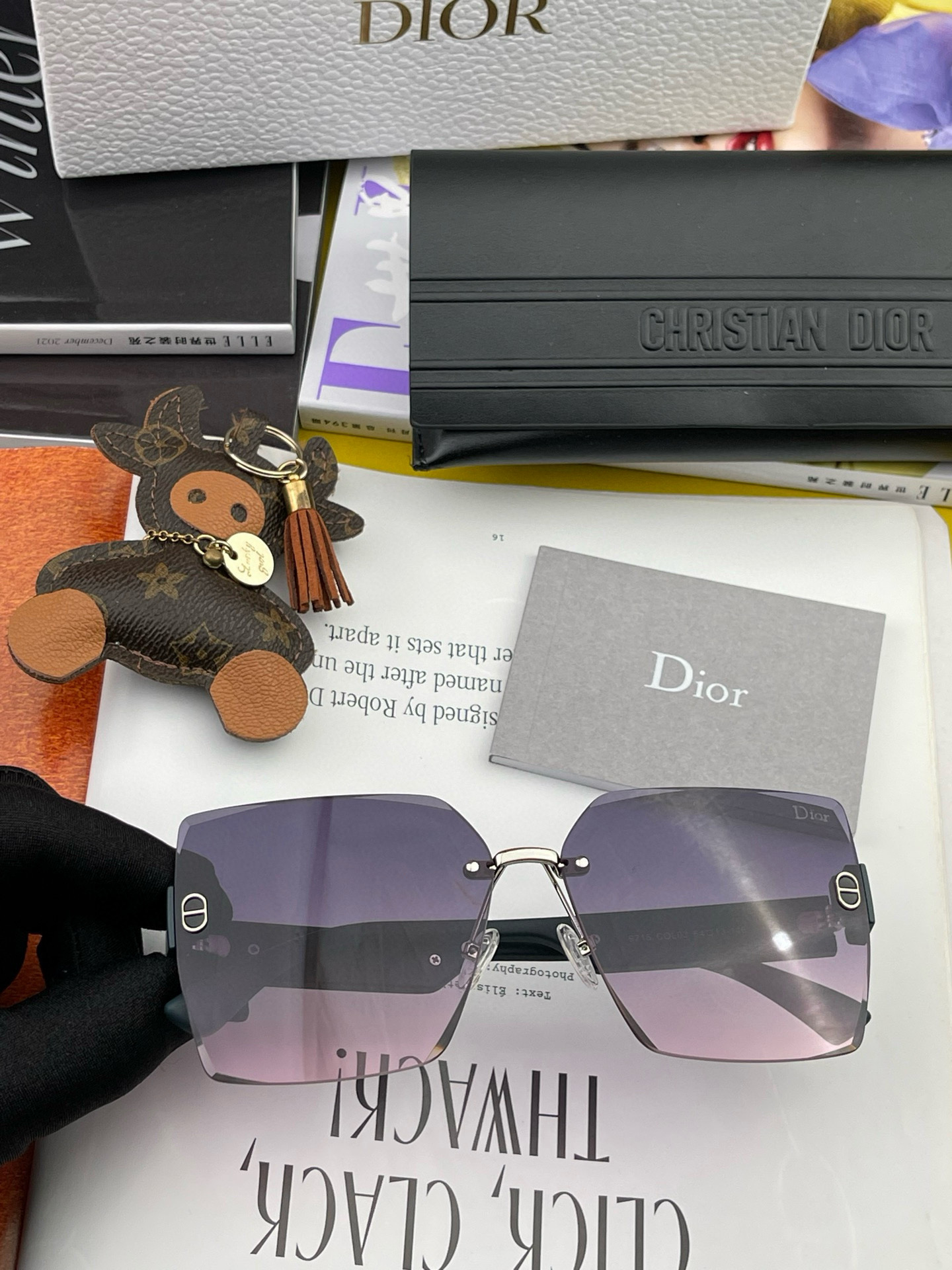  🔺 【DIOR-迪奥】2025开春新款 潮流爆款 时尚方框偏光太阳镜 高品质 佩戴舒适 网红潮款墨镜 
