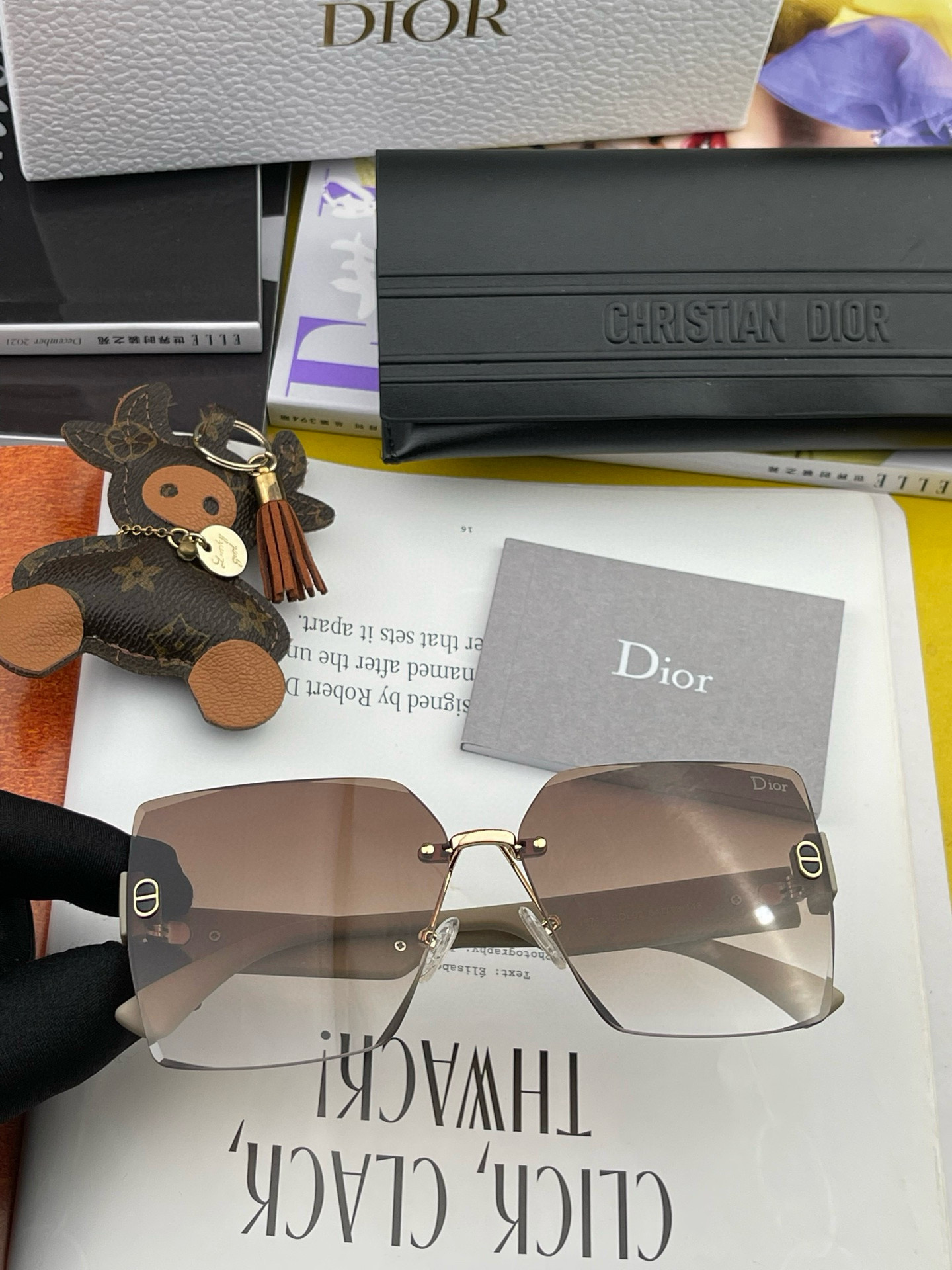  🔺 【DIOR-迪奥】2025开春新款 潮流爆款 时尚方框偏光太阳镜 高品质 佩戴舒适 网红潮款墨镜 