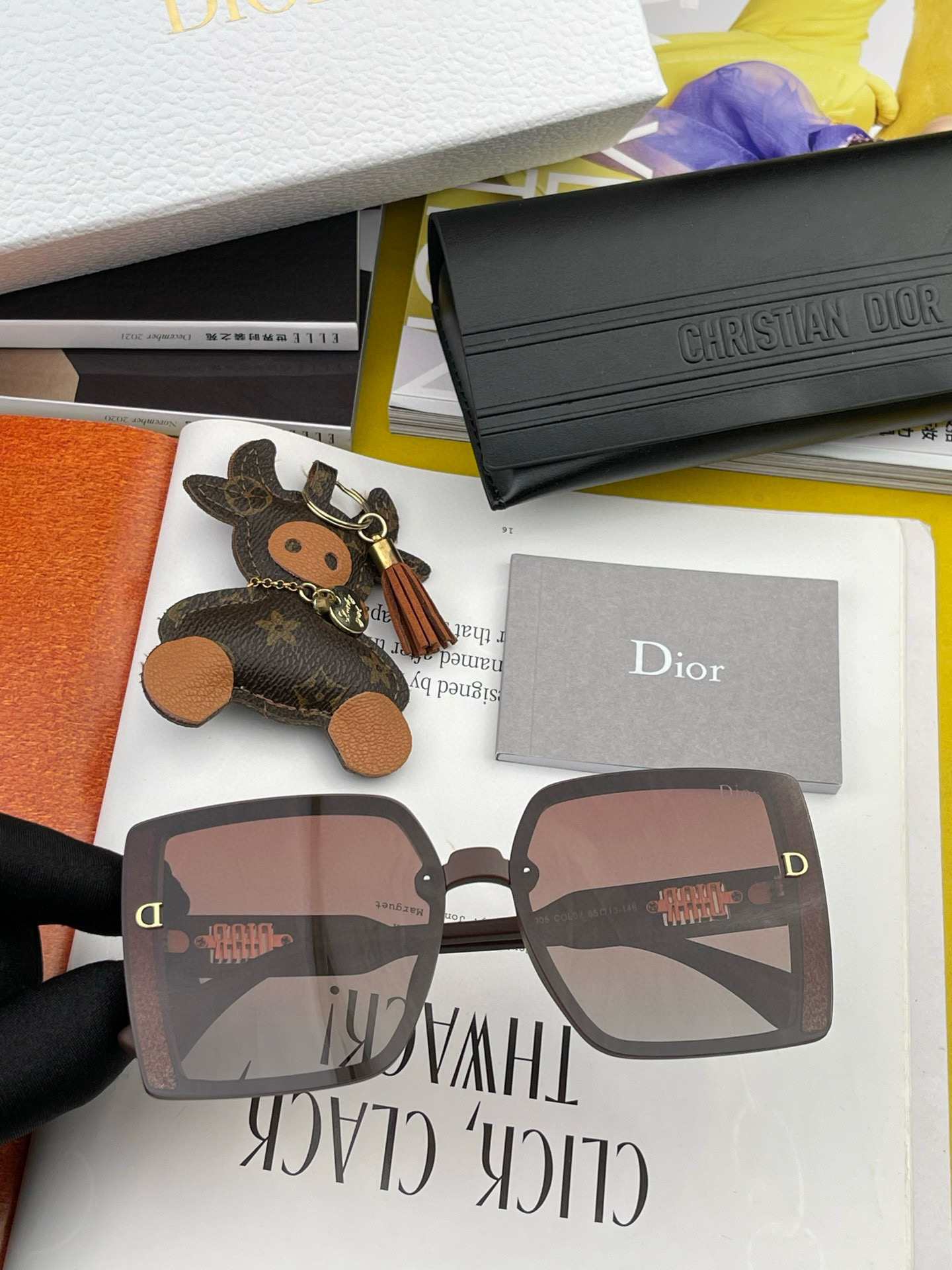 🔺 【DIOR-迪奥】2025开春新款 潮流爆款 时尚方框偏光太阳镜 高品质 佩戴舒适 网红潮款墨镜 型