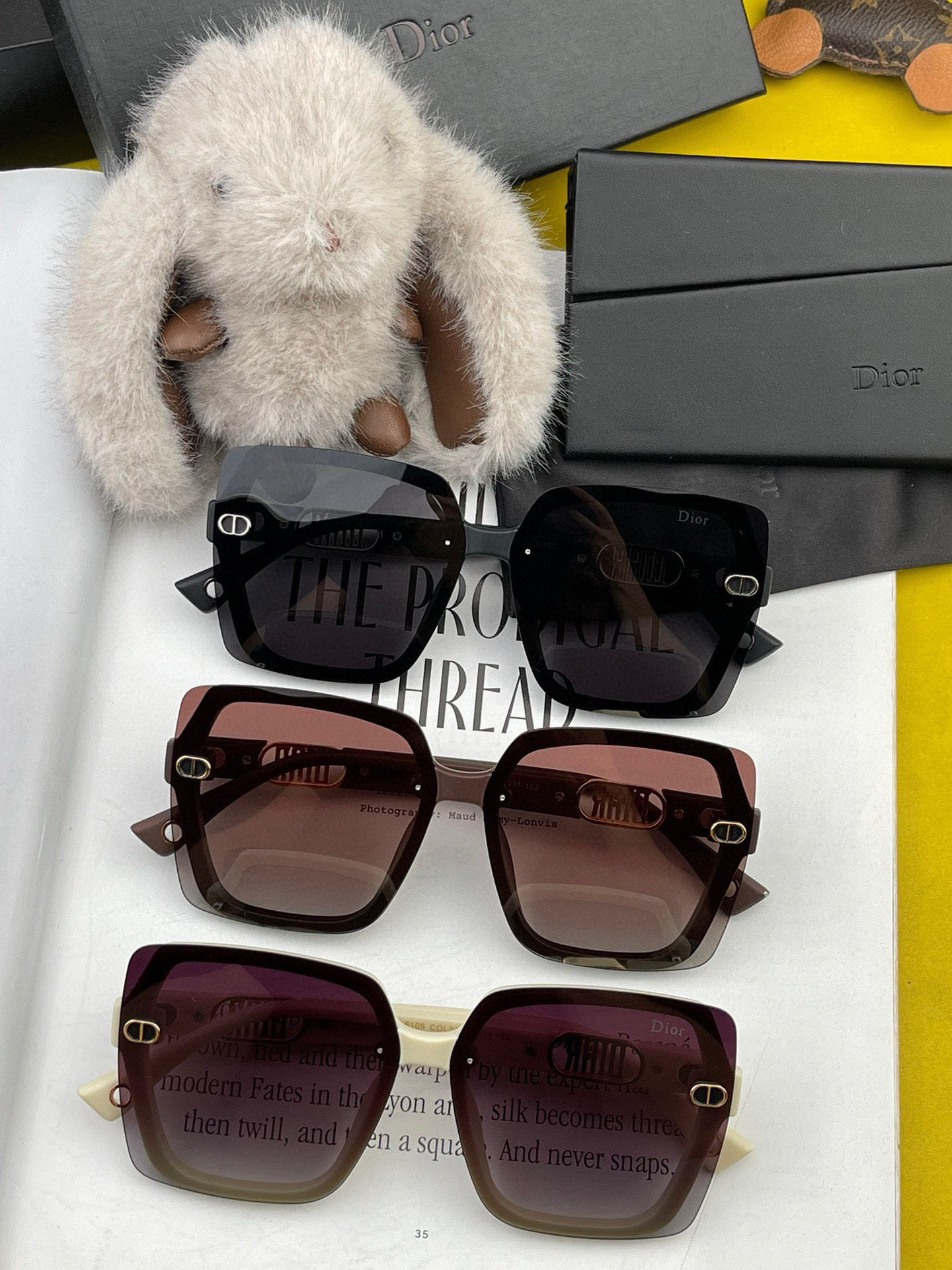 🔺 【DIOR-迪奥】2025开春新款 潮流爆款 时尚方框偏光太阳镜 高品质 佩戴舒适 网红潮款墨镜 女