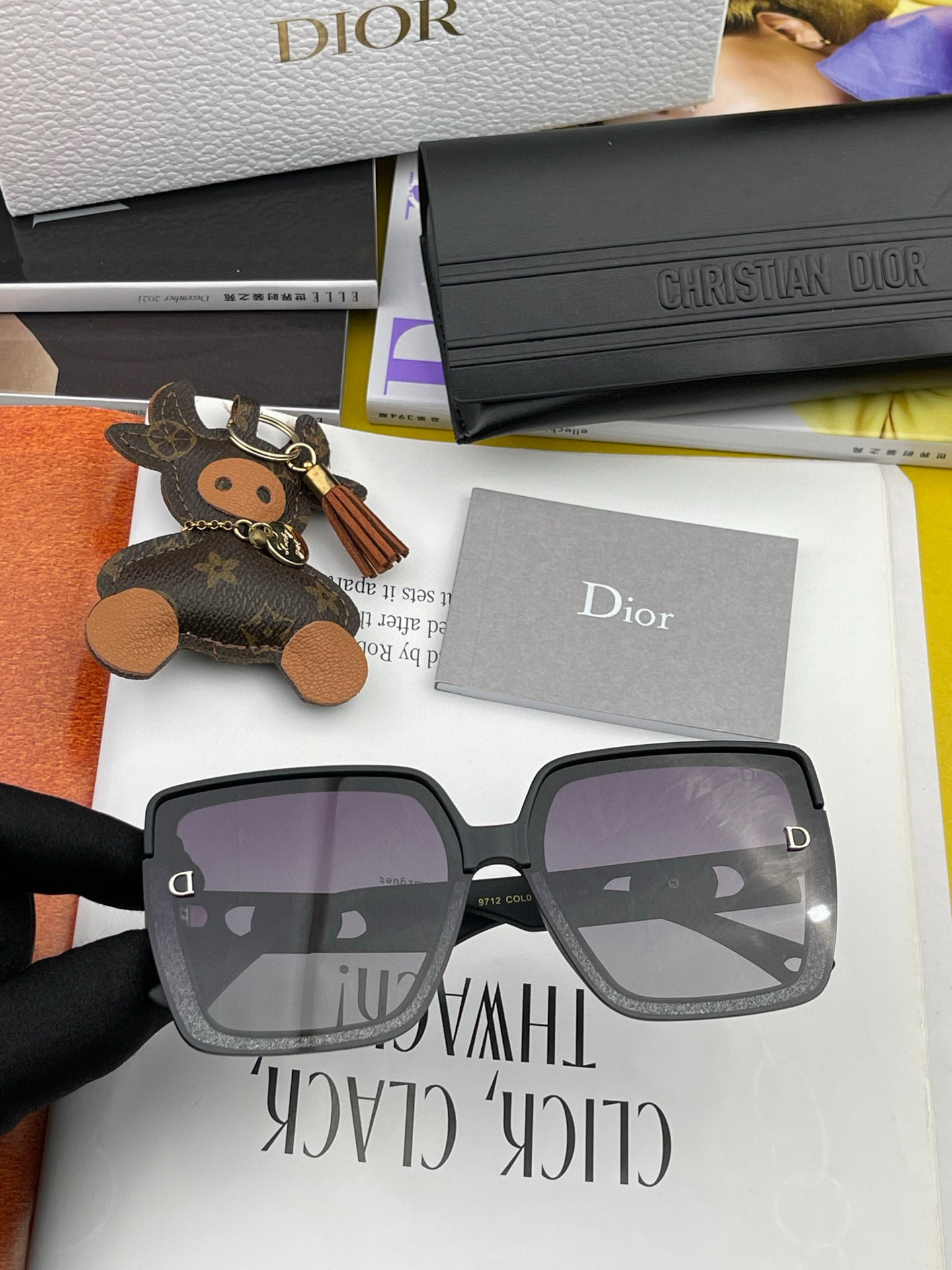  🔺 【DIOR-迪奥】2025开春新款 潮流爆款 时尚方框偏光太阳镜 高品质 佩戴舒适 网红潮款墨镜 