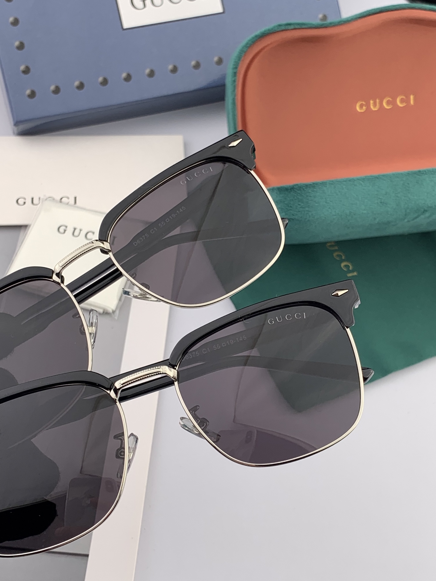  🔺 【GUCCI-偏光太阳镜】2025开春新款 潮流爆款 时尚方框偏光太阳镜 高品质 佩戴舒适 网红潮