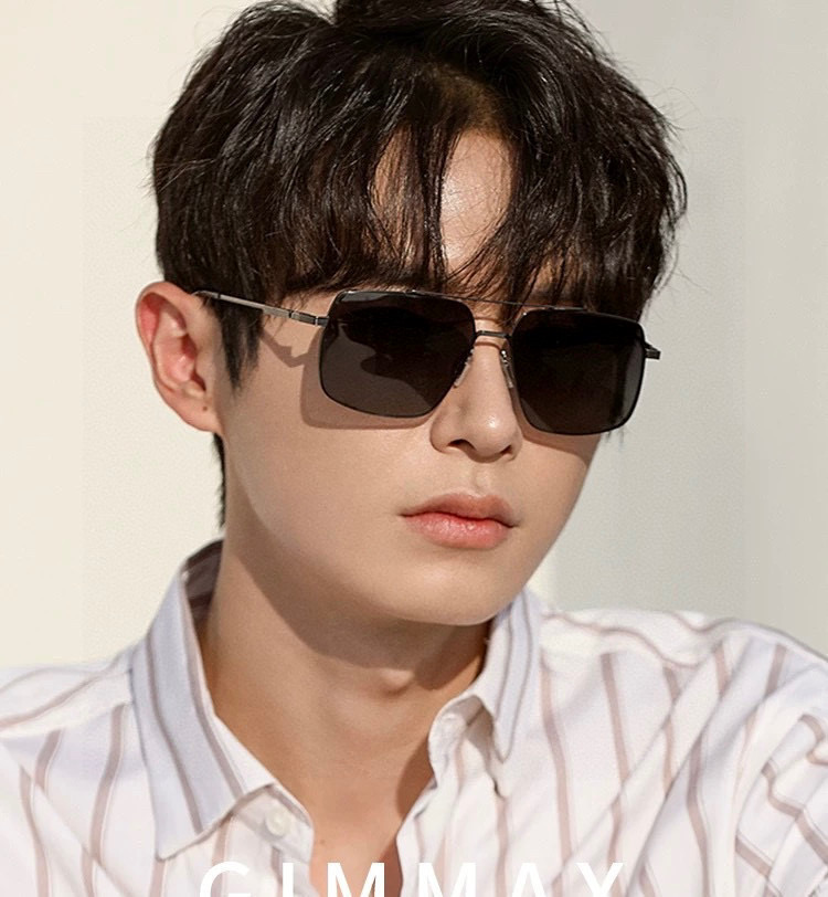        GUCCI 男款炫彩飞行员偏光太阳镜 ❤️材质：高清尼龙加厚卡槽高清偏光镜片 🌹无边框镜架