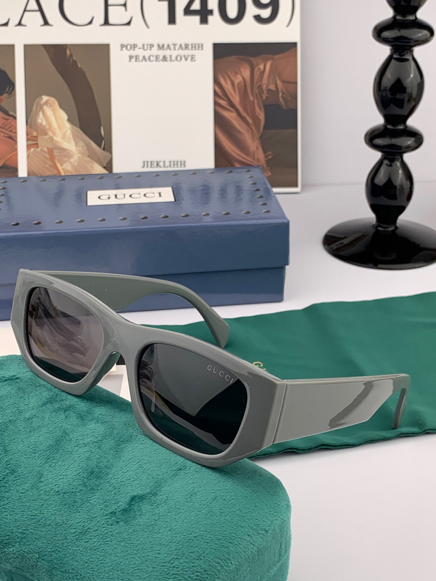 🔺 【GUCCI】2025开春新款 潮流爆款 时尚圆框偏光太阳镜 高品质 佩戴舒适 网红潮款墨镜 女士高