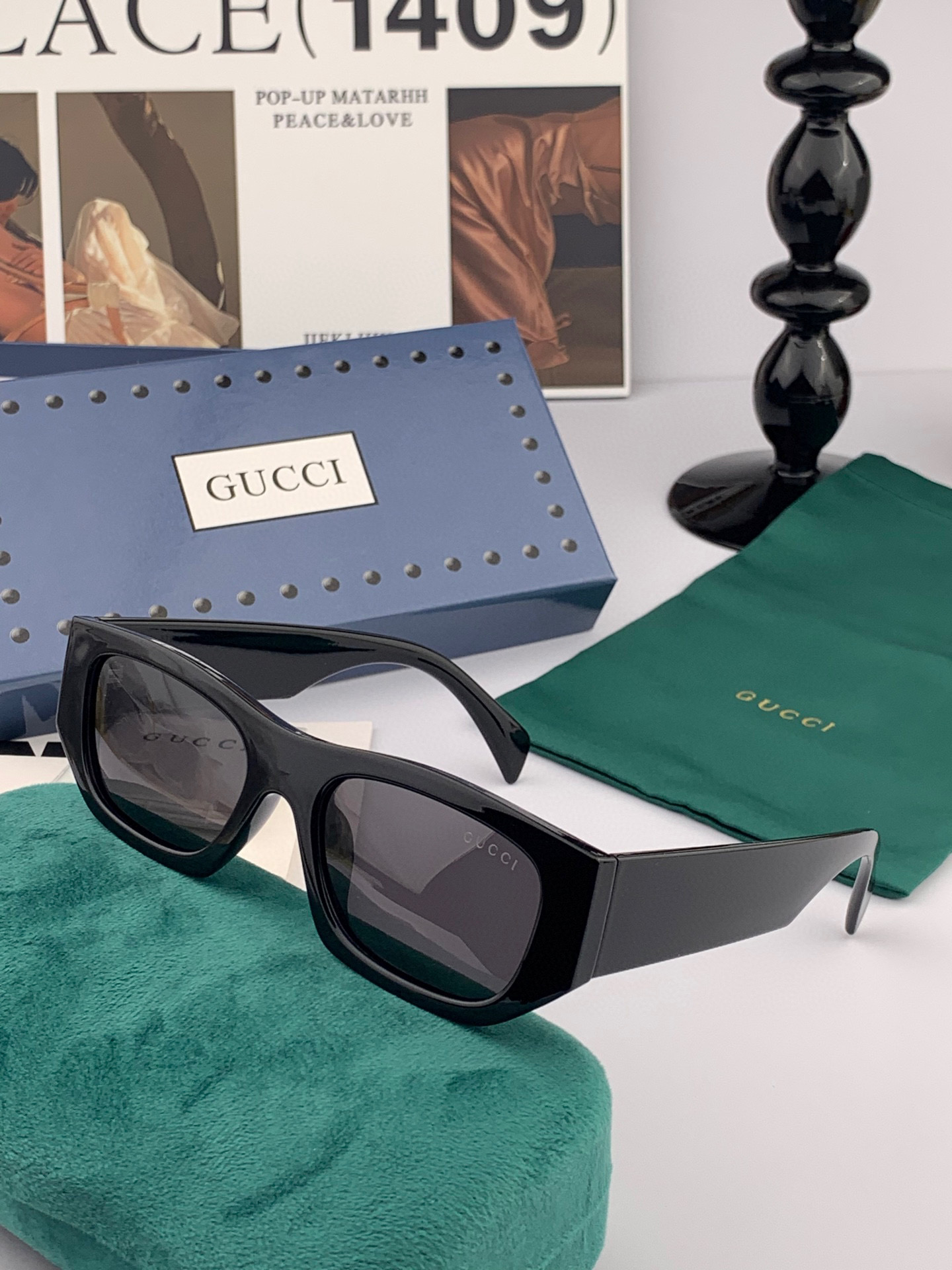 🔺 【GUCCI】2025开春新款 潮流爆款 时尚圆框偏光太阳镜 高品质 佩戴舒适 网红潮款墨镜 女士高