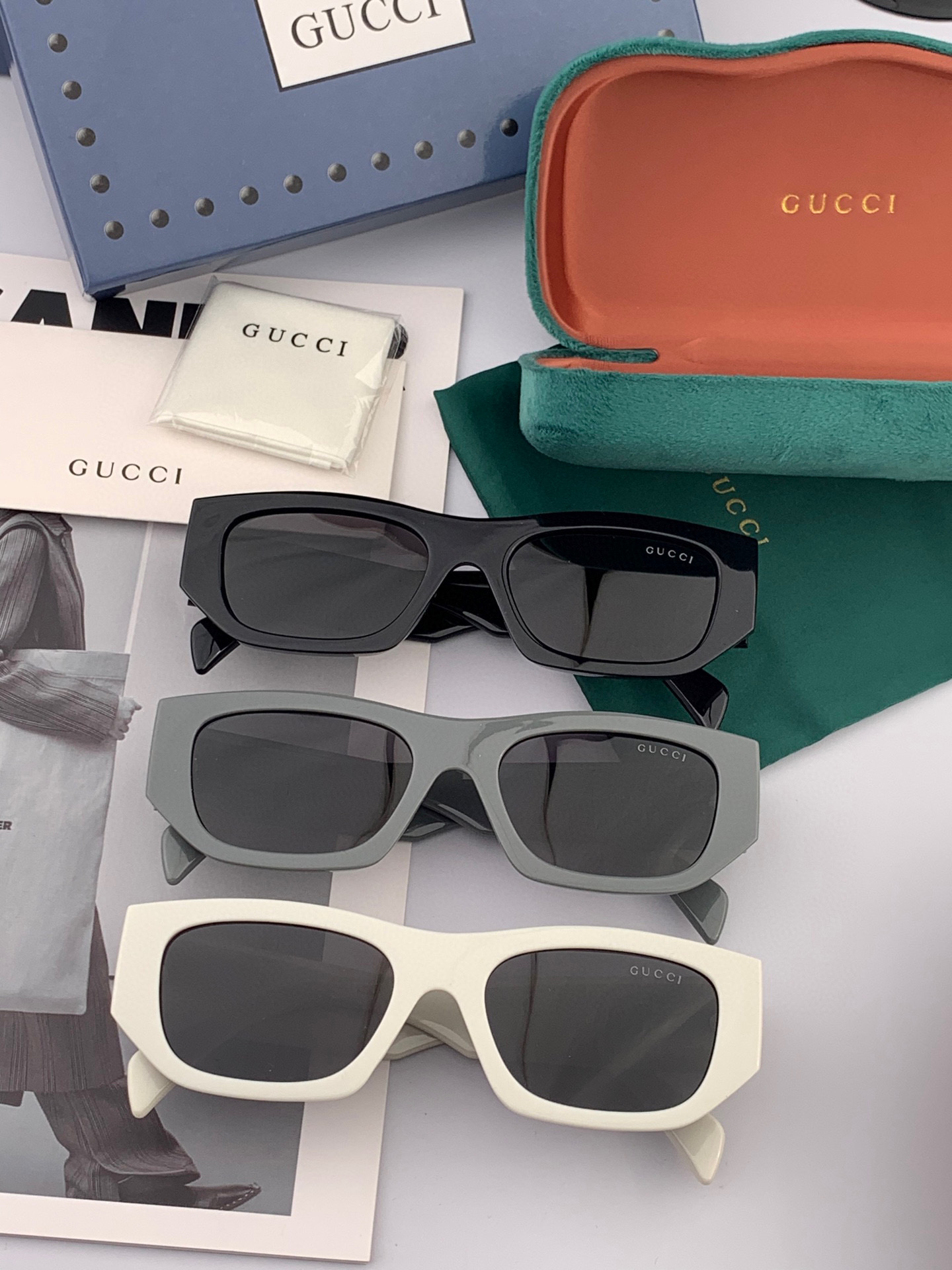 🔺 【GUCCI】2025开春新款 潮流爆款 时尚圆框偏光太阳镜 高品质 佩戴舒适 网红潮款墨镜 女士高