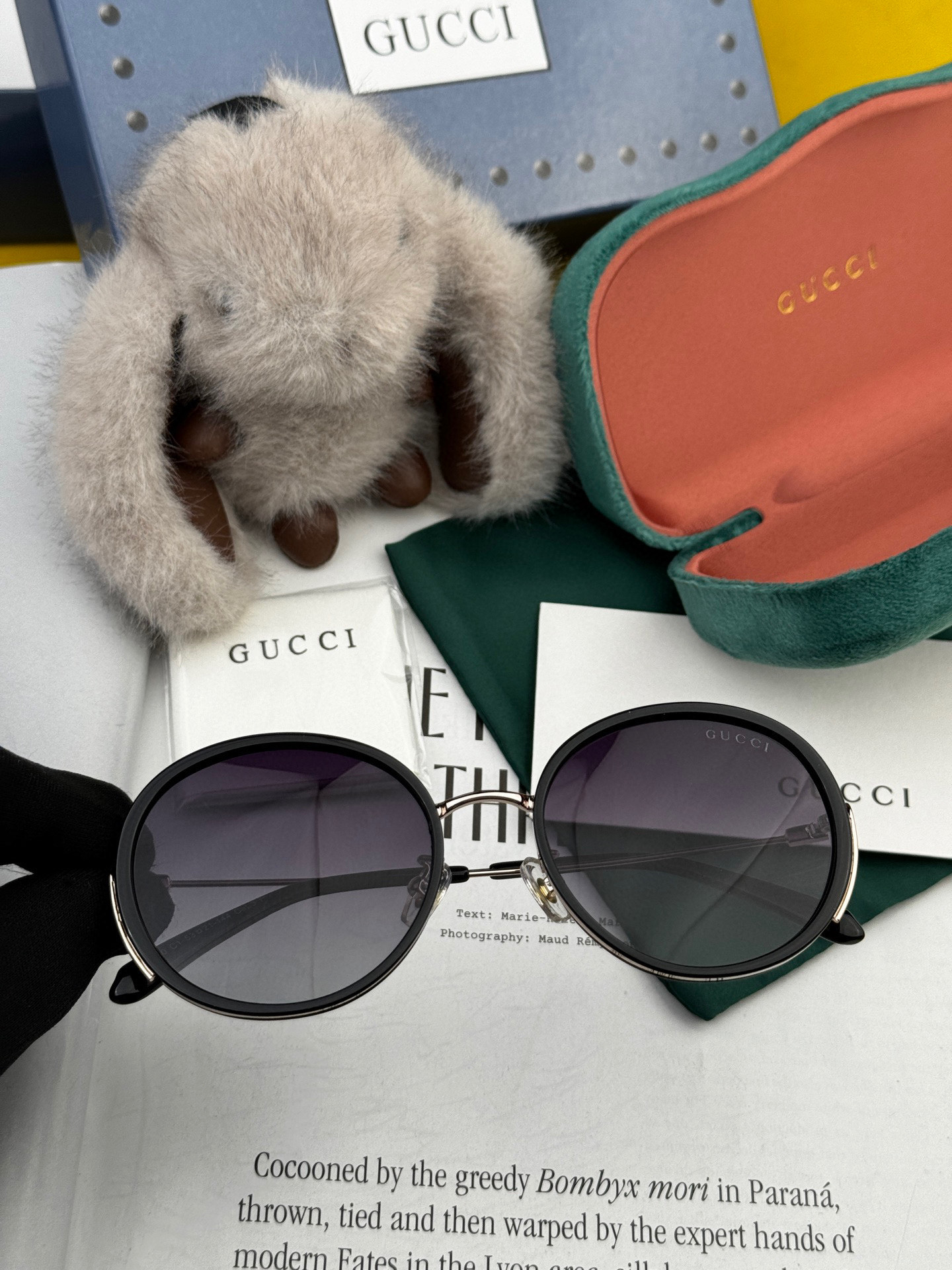  🔺 【GUCCI-偏光太阳镜】2025开春新款 潮流爆款 时尚圆框偏光太阳镜 高品质 佩戴舒适 网红潮