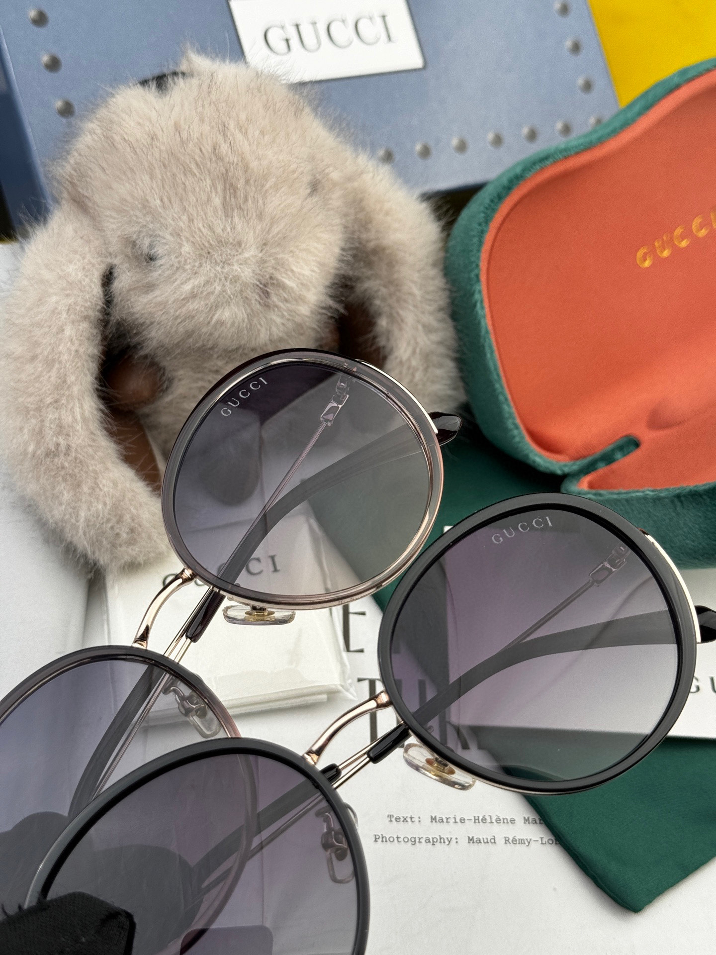  🔺 【GUCCI-偏光太阳镜】2025开春新款 潮流爆款 时尚圆框偏光太阳镜 高品质 佩戴舒适 网红潮
