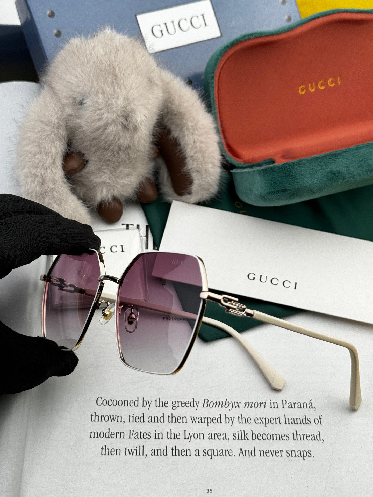  🔺 【GUCCI-偏光太阳镜】2025开春新款 潮流爆款 时尚圆框偏光太阳镜 高品质 佩戴舒适 网红潮