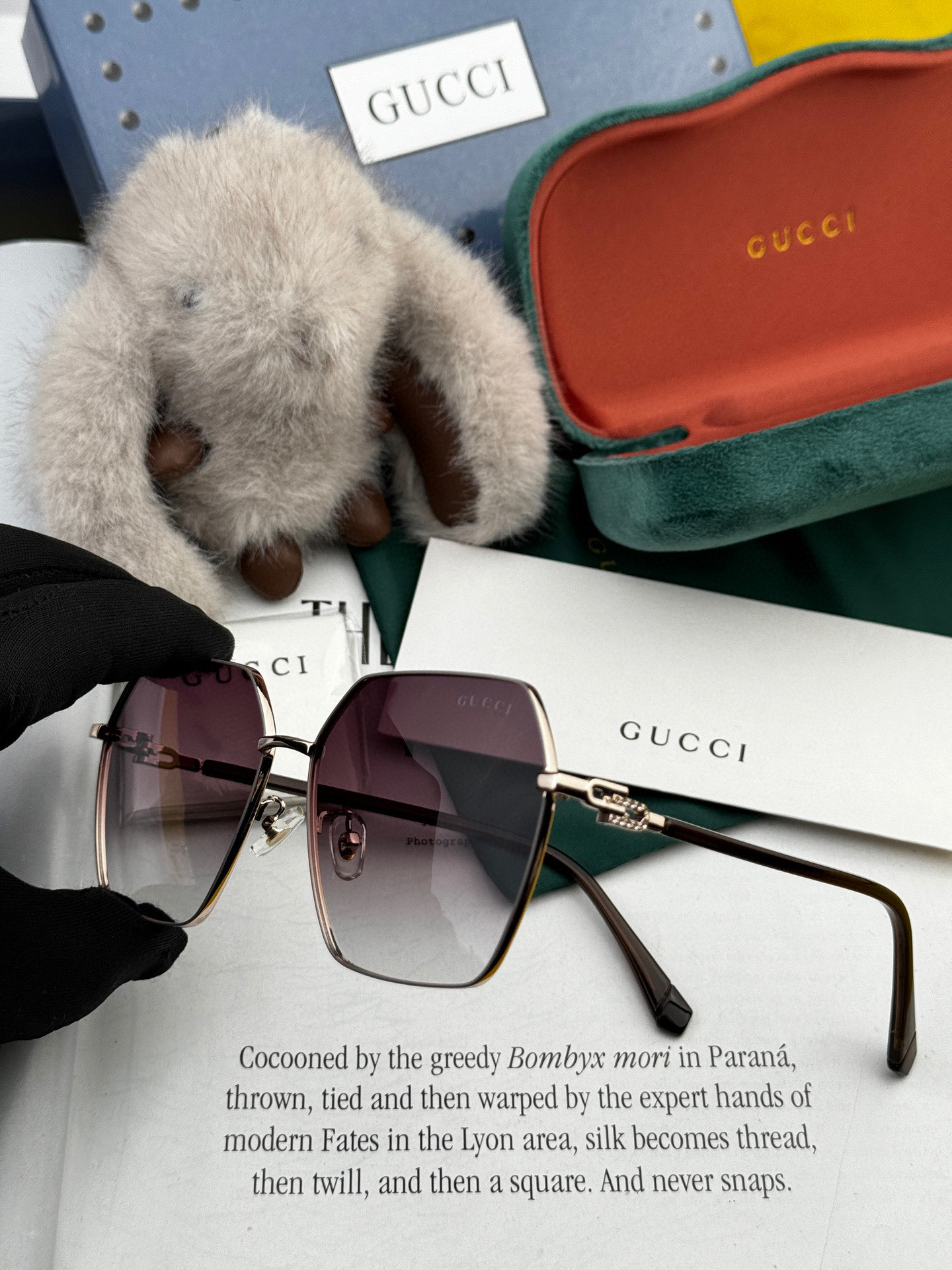 🔺 【GUCCI-偏光太阳镜】2025开春新款 潮流爆款 时尚圆框偏光太阳镜 高品质 佩戴舒适 网红潮