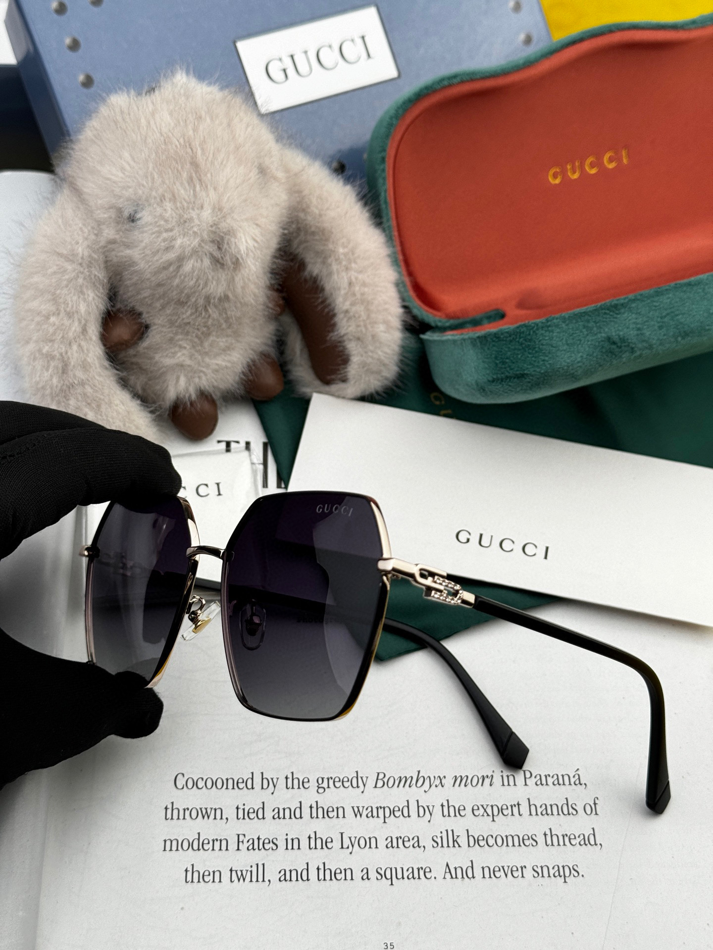  🔺 【GUCCI-偏光太阳镜】2025开春新款 潮流爆款 时尚圆框偏光太阳镜 高品质 佩戴舒适 网红潮