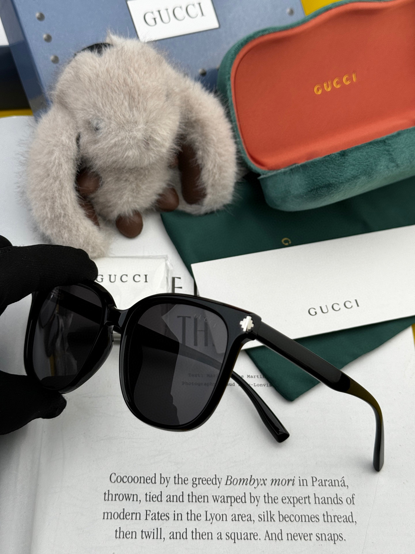 🔺 【GUCCI】2025开春新款 潮流爆款 时尚方框偏光太阳镜 高品质 佩戴舒适 网红潮款墨镜 女士高