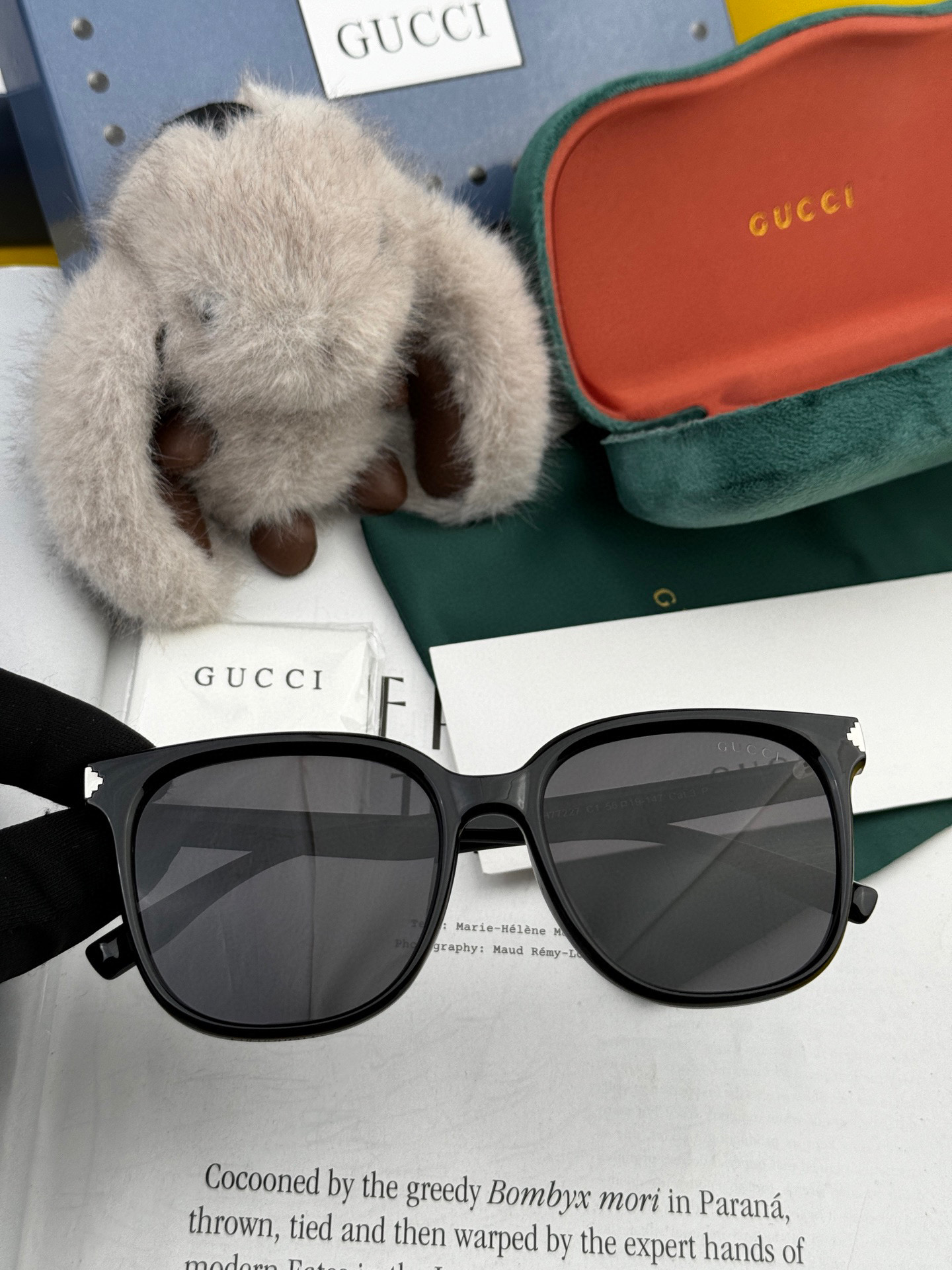 🔺 【GUCCI】2025开春新款 潮流爆款 时尚方框偏光太阳镜 高品质 佩戴舒适 网红潮款墨镜 女士高