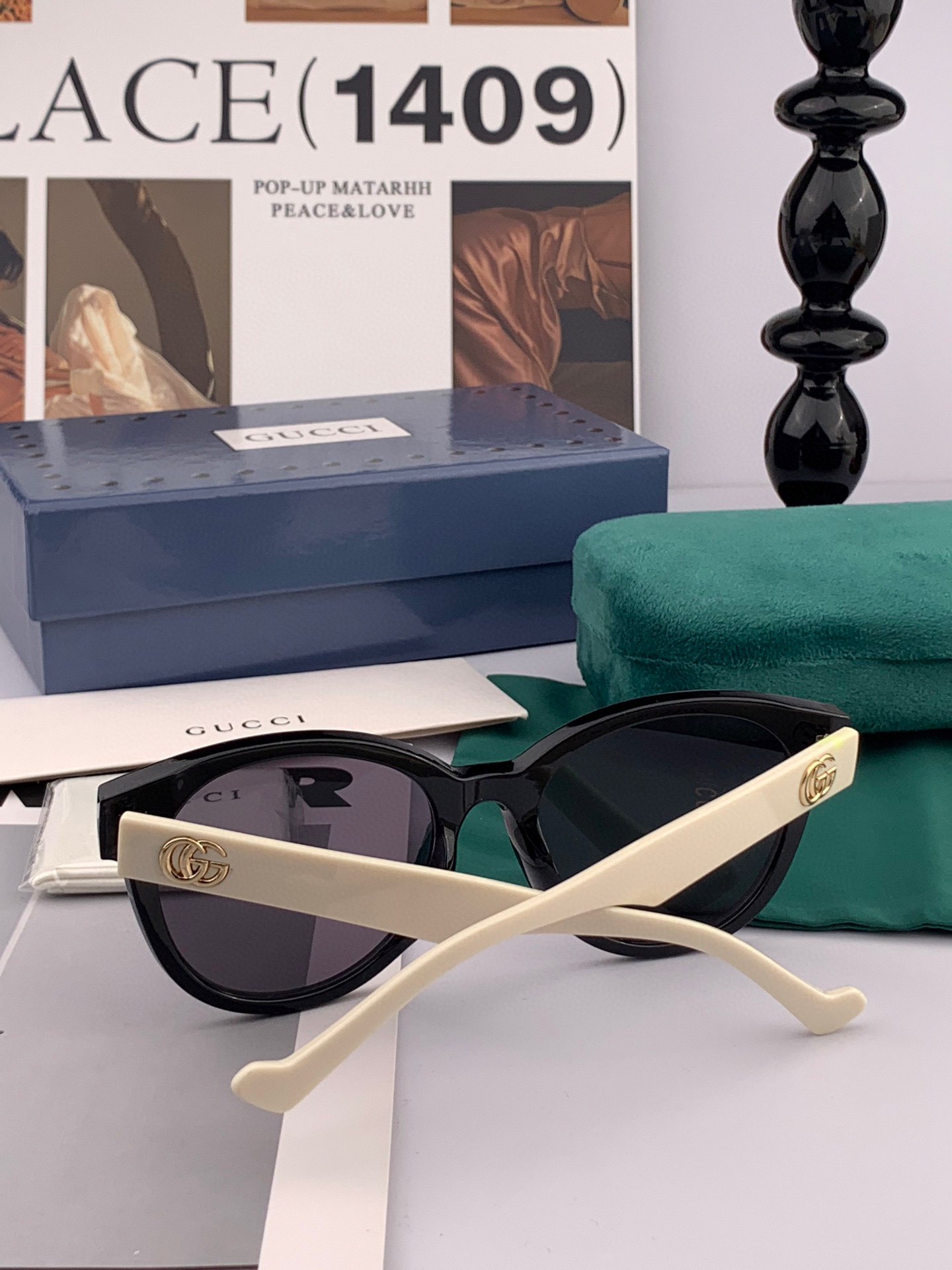  🔺 【GUCCI】2025开春新款 潮流爆款 时尚圆框太阳镜 高品质 佩戴舒适 网红潮款墨镜 型号：G