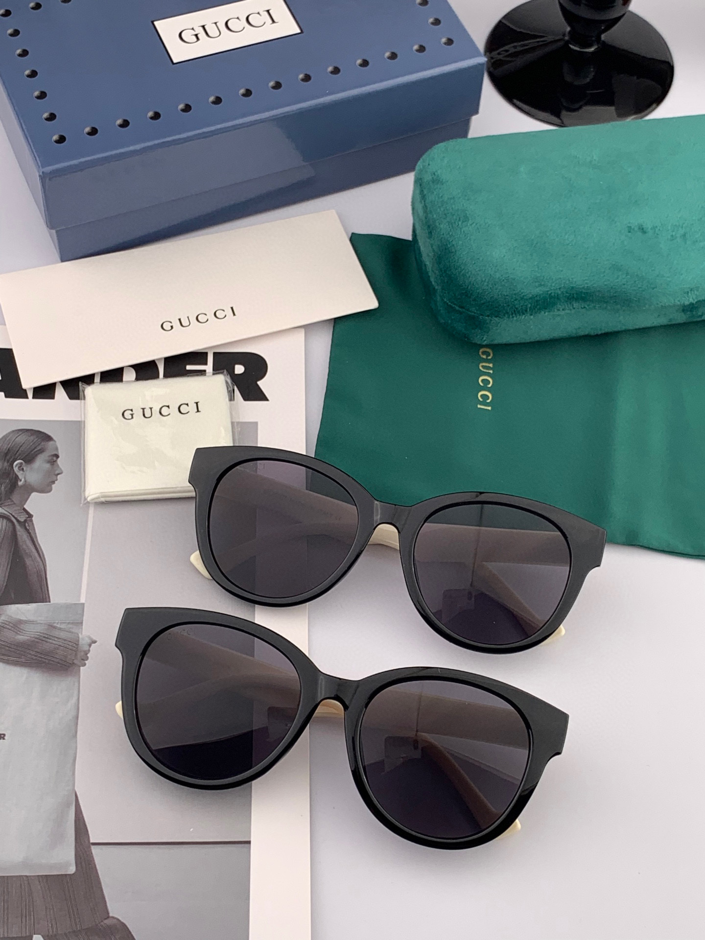  🔺 【GUCCI】2025开春新款 潮流爆款 时尚圆框太阳镜 高品质 佩戴舒适 网红潮款墨镜 型号：G