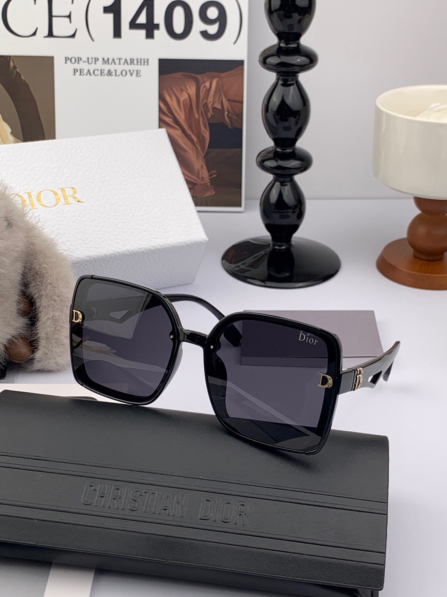 🔺 【DIOR-迪奥】2025开春新款 潮流爆款 时尚方框偏光太阳镜 高品质 佩戴舒适 网红潮款墨镜 女