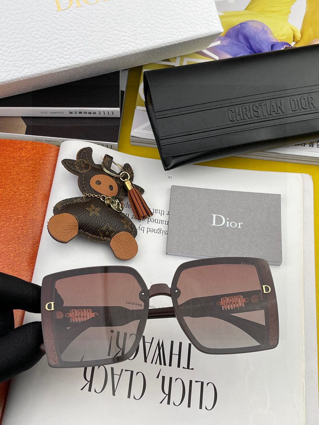  🔺 【DIOR-迪奥】2025开春新款 潮流爆款 时尚方框偏光太阳镜 高品质 佩戴舒适 网红潮款墨镜 