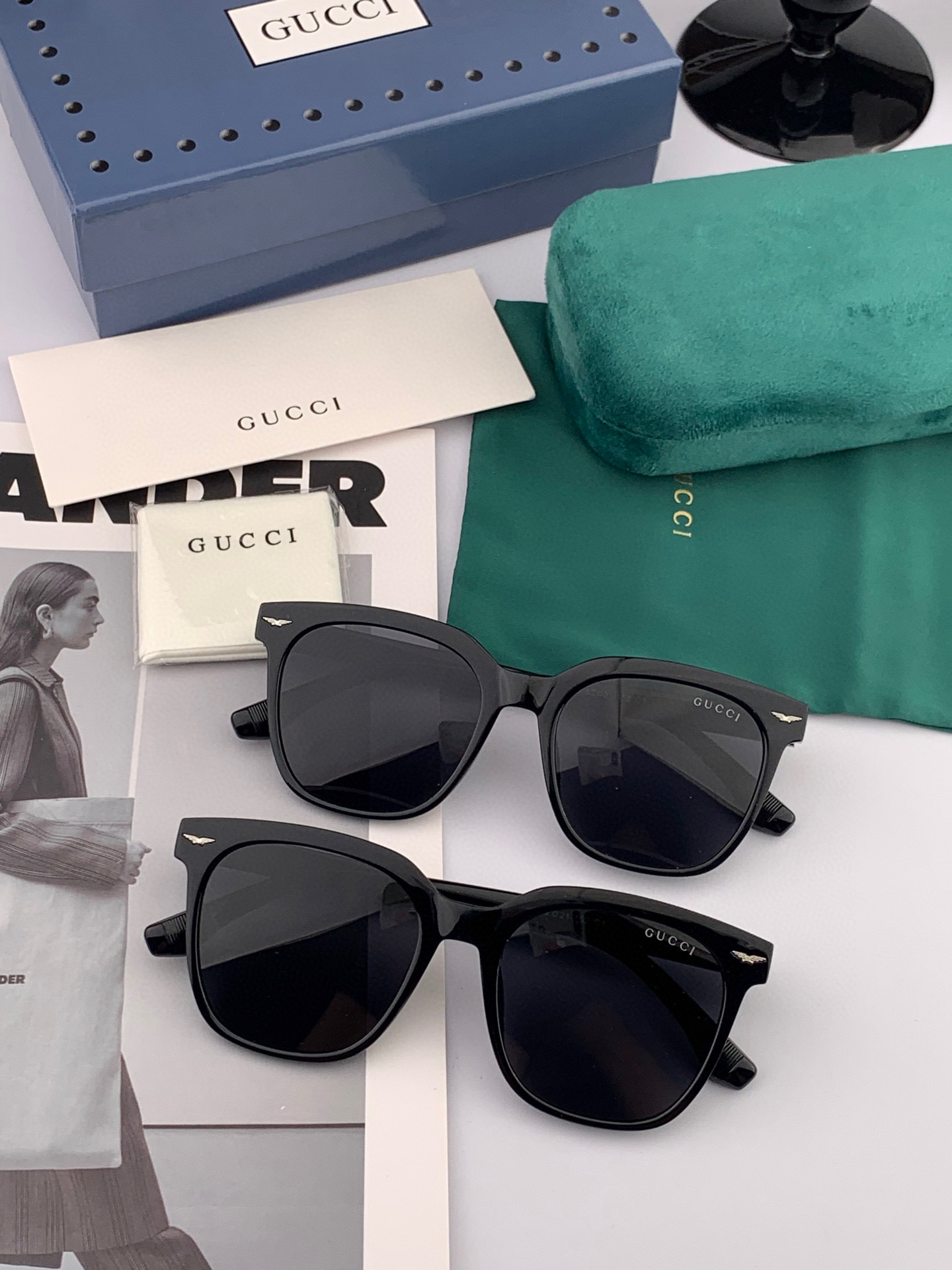 🔺 【GUCCI】2025开春新款 潮流爆款 时尚方框偏光太阳镜 高品质 佩戴舒适 网红潮款墨镜 型号：