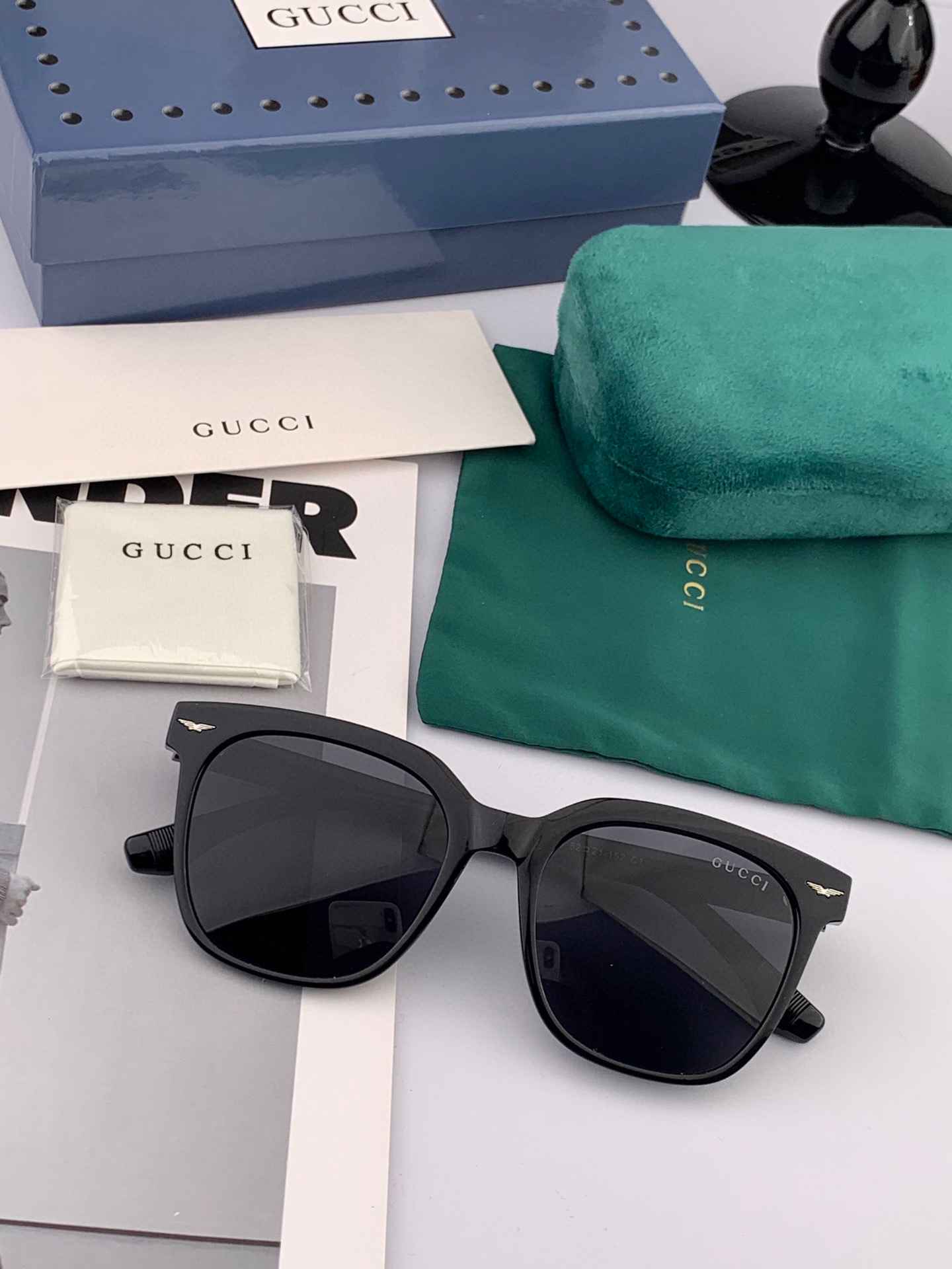 🔺 【GUCCI】2025开春新款 潮流爆款 时尚方框偏光太阳镜 高品质 佩戴舒适 网红潮款墨镜 型号：
