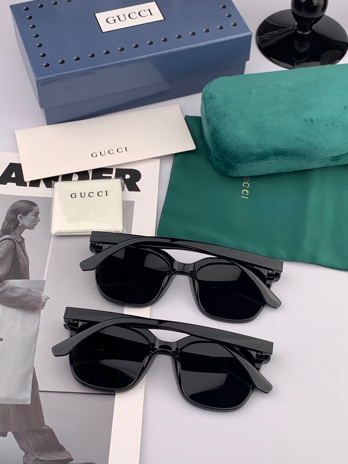 🔺 【GUCCI】2025开春新款 潮流爆款 时尚方框偏光太阳镜 高品质 佩戴舒适 网红潮款墨镜 型号：