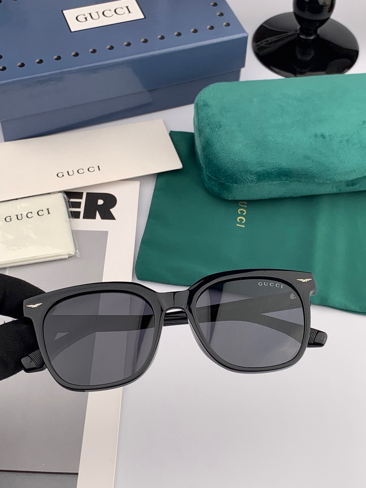 🔺 【GUCCI】2025开春新款 潮流爆款 时尚方框偏光太阳镜 高品质 佩戴舒适 网红潮款墨镜 型号：