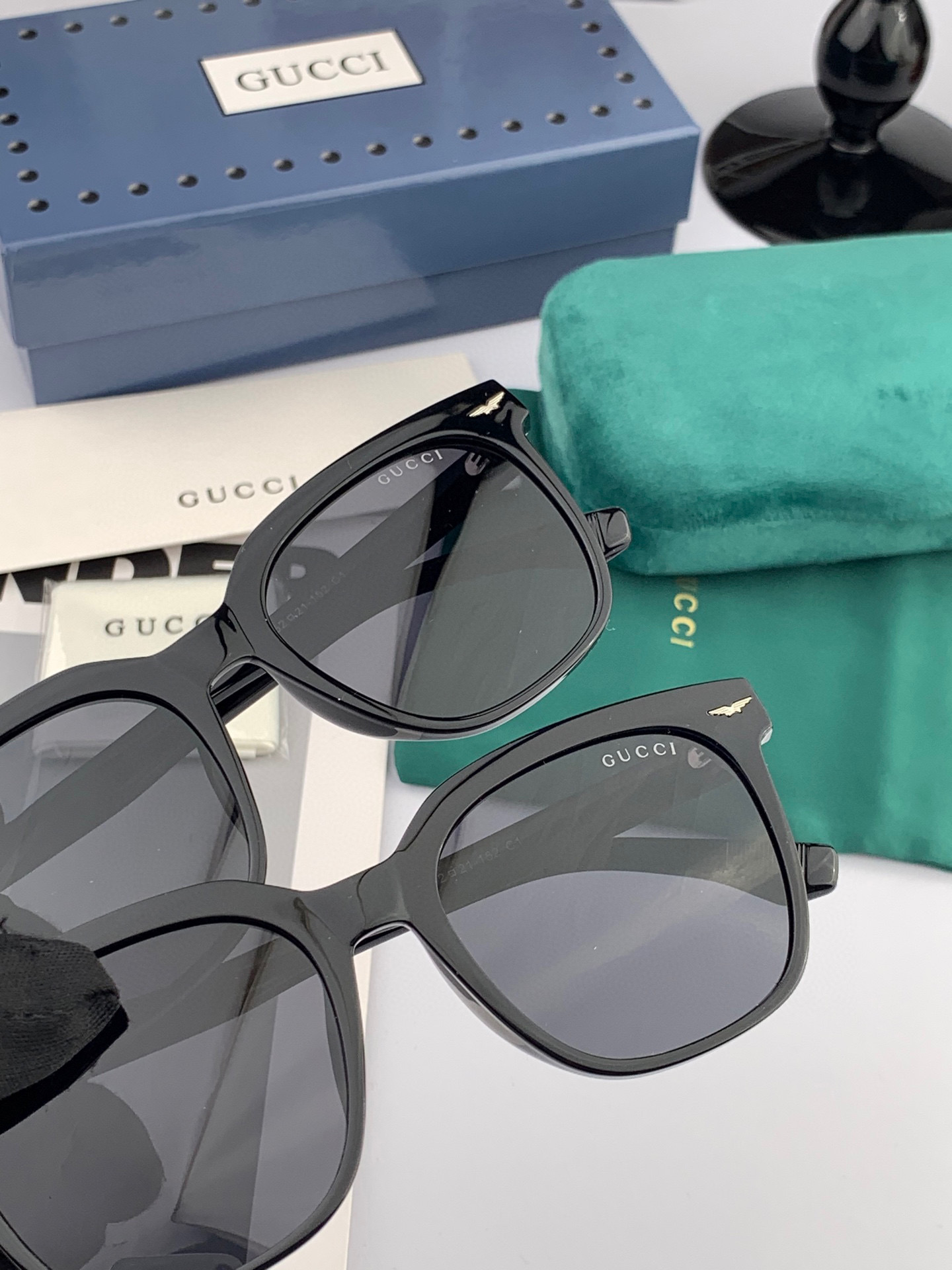 🔺 【GUCCI】2025开春新款 潮流爆款 时尚方框偏光太阳镜 高品质 佩戴舒适 网红潮款墨镜 型号：
