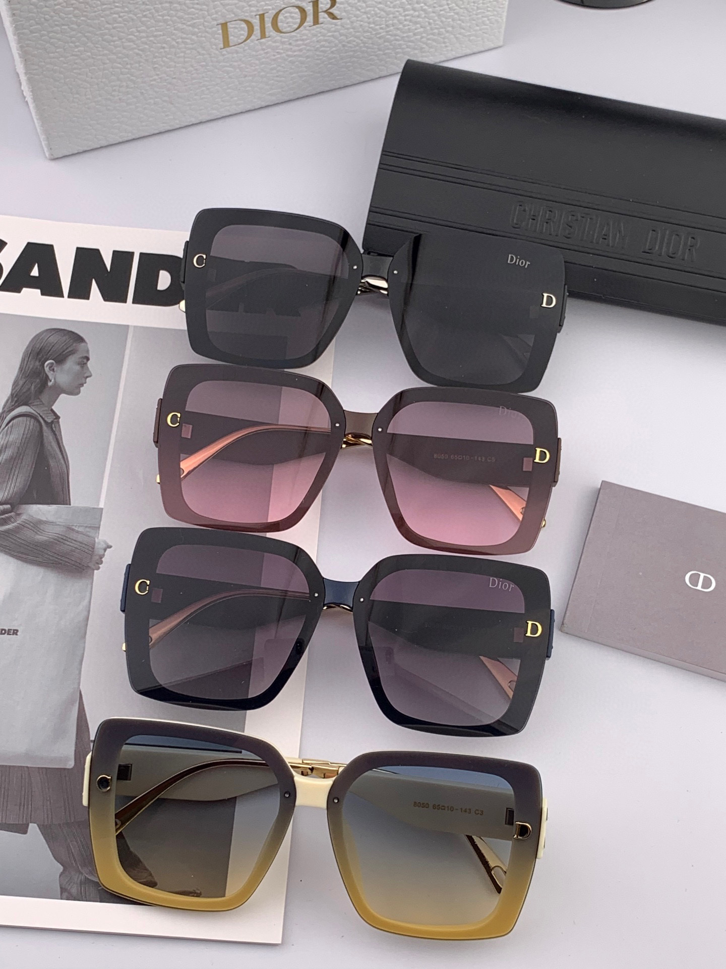 🔺 【DIOR-迪奥】2025开春新款 潮流爆款 时尚方框太阳镜 高品质 佩戴舒适 网红潮款墨镜 女士高
