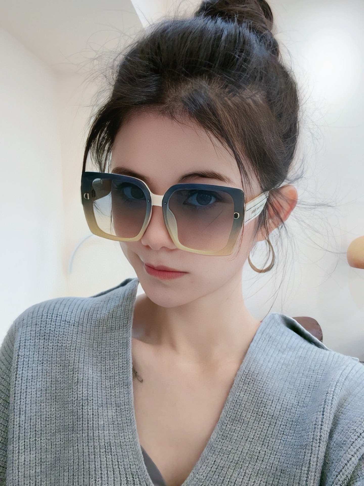 🔺 【DIOR-迪奥】2025开春新款 潮流爆款 时尚方框太阳镜 高品质 佩戴舒适 网红潮款墨镜 女士高