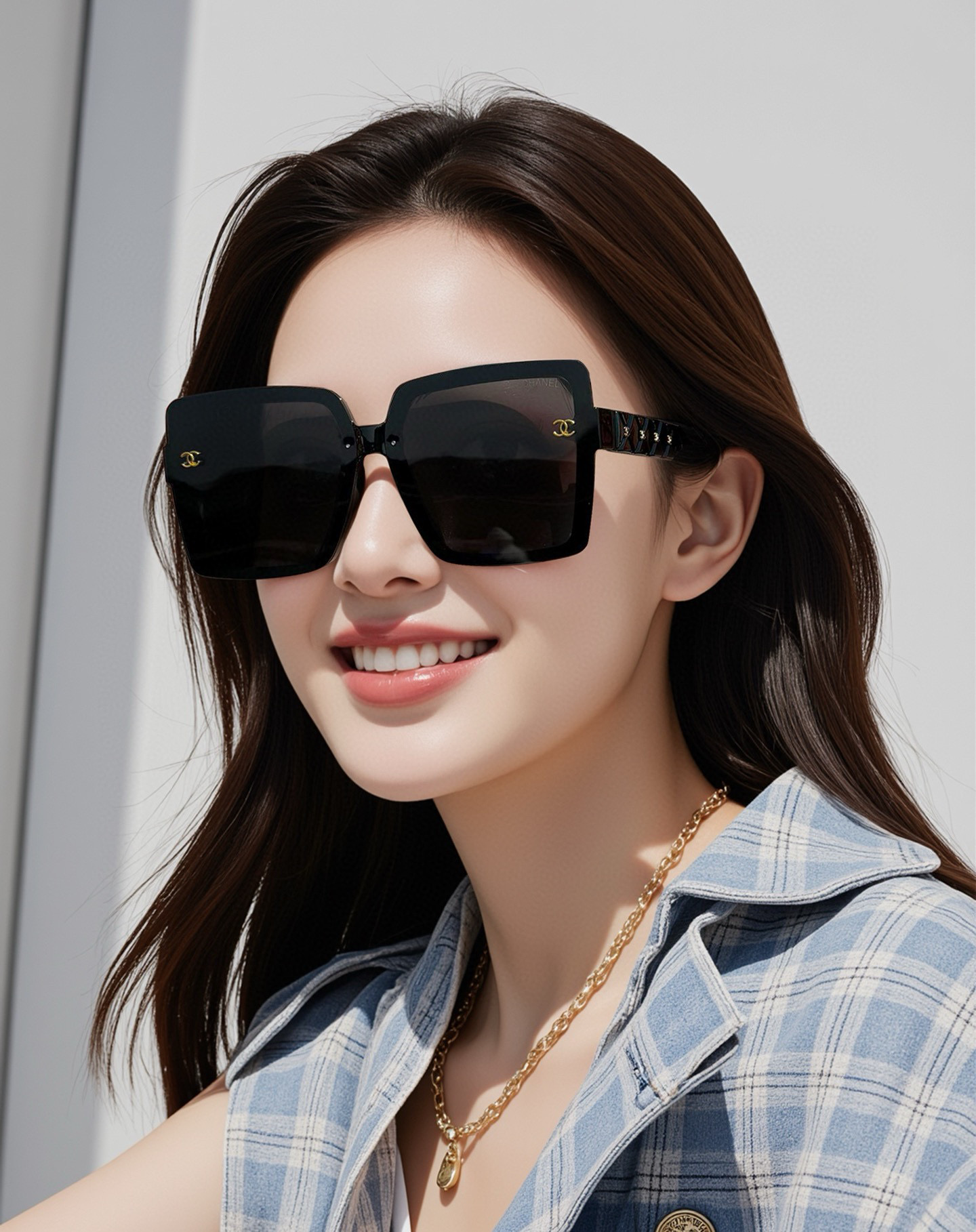 【CHANEL】香奈儿 2025新款潮流爆款 时尚方框太阳镜 佩戴舒适 网红潮款墨镜  女士高清加厚偏光