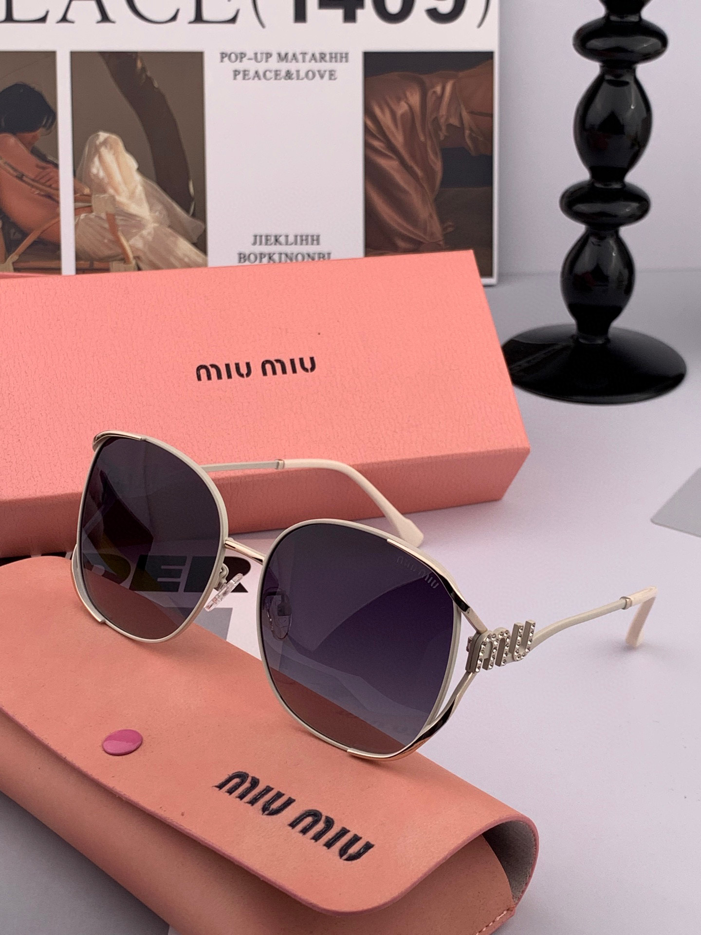   MIUMIU/缪缪🖇🖇2025开春新款🌟闪耀新款璀璨登台 ❤❤太阳镜潮品 精致个性设计简约时尚 专柜