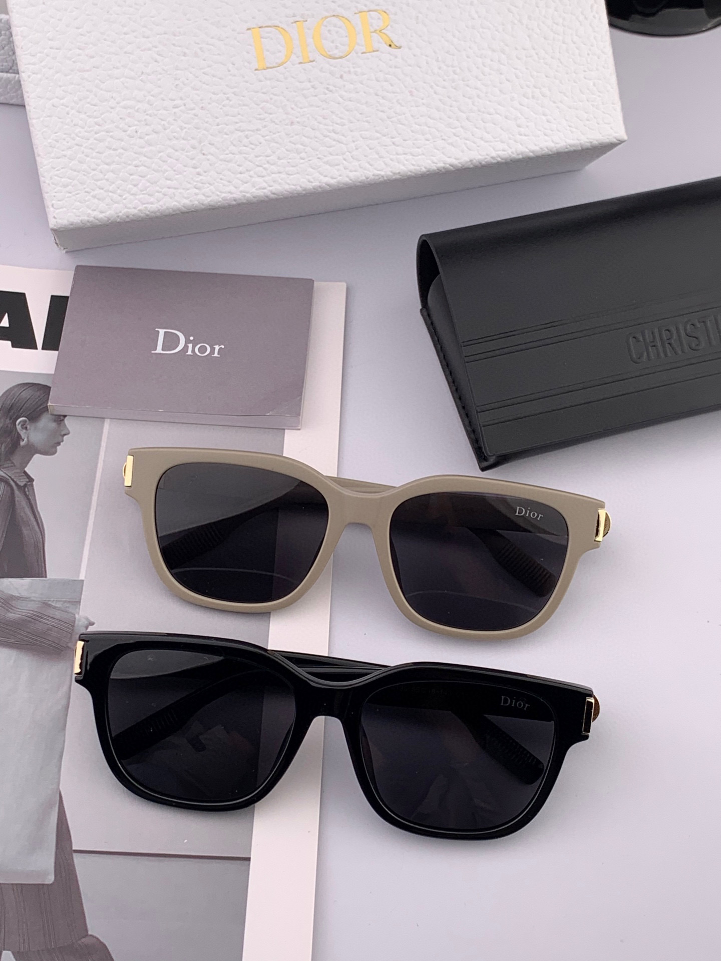 🔺 【DIOR】2025开春新款 潮流爆款 时尚方框偏光太阳镜 高品质 佩戴舒适 网红潮款墨镜 女士高清