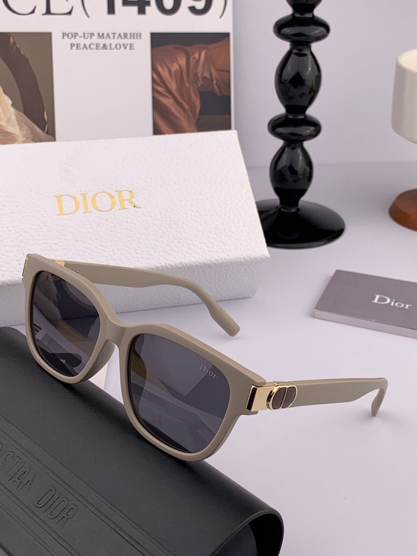 🔺 【DIOR】2025开春新款 潮流爆款 时尚方框偏光太阳镜 高品质 佩戴舒适 网红潮款墨镜 女士高清