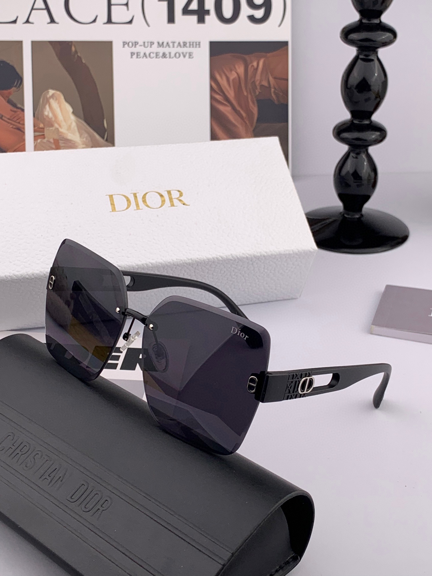 🔺 【DIOR-迪奥】2025开春新款 潮流爆款 时尚方框太阳镜 高品质 佩戴舒适 网红潮款墨镜 女士高