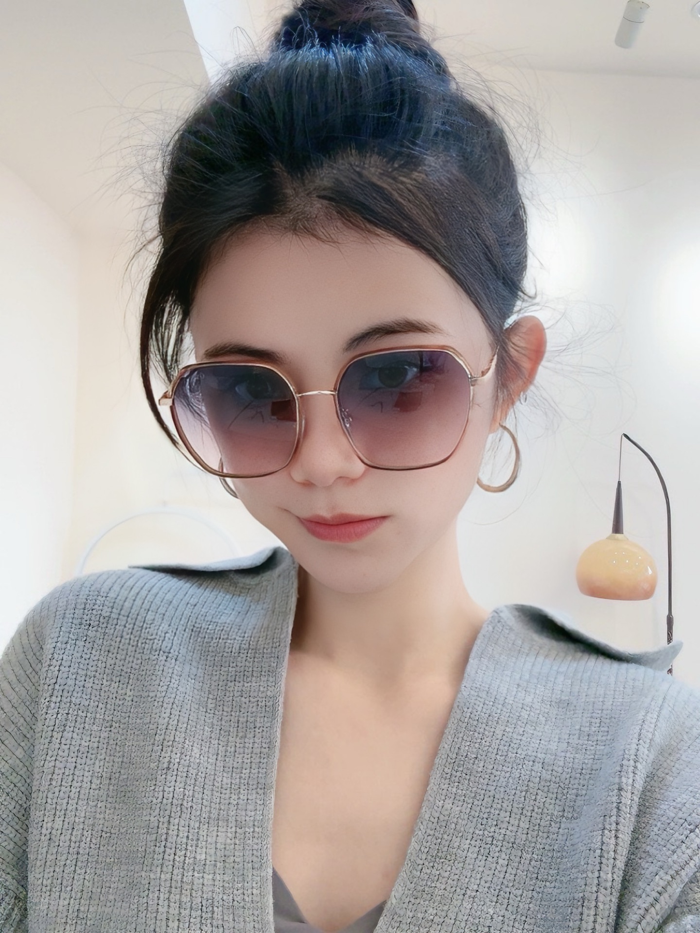【偏光系列太阳镜】🎈原版出货GUCCI网红超爆款💙经典奢华全球风强酷亲亲 时尚圆框太阳镜得意 气质非凡😄