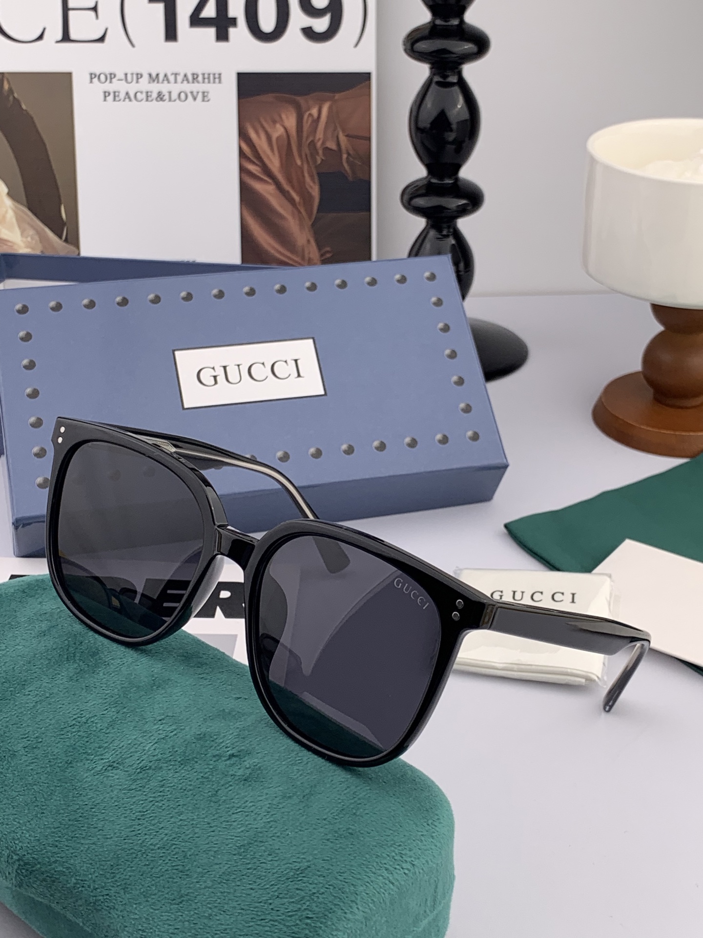  🔺GUCCI🔻古驰 GG圆框太阳镜 完美品质 🎓独特设计  适合各种脸型 亮相时装周 超时尚百搭 实物