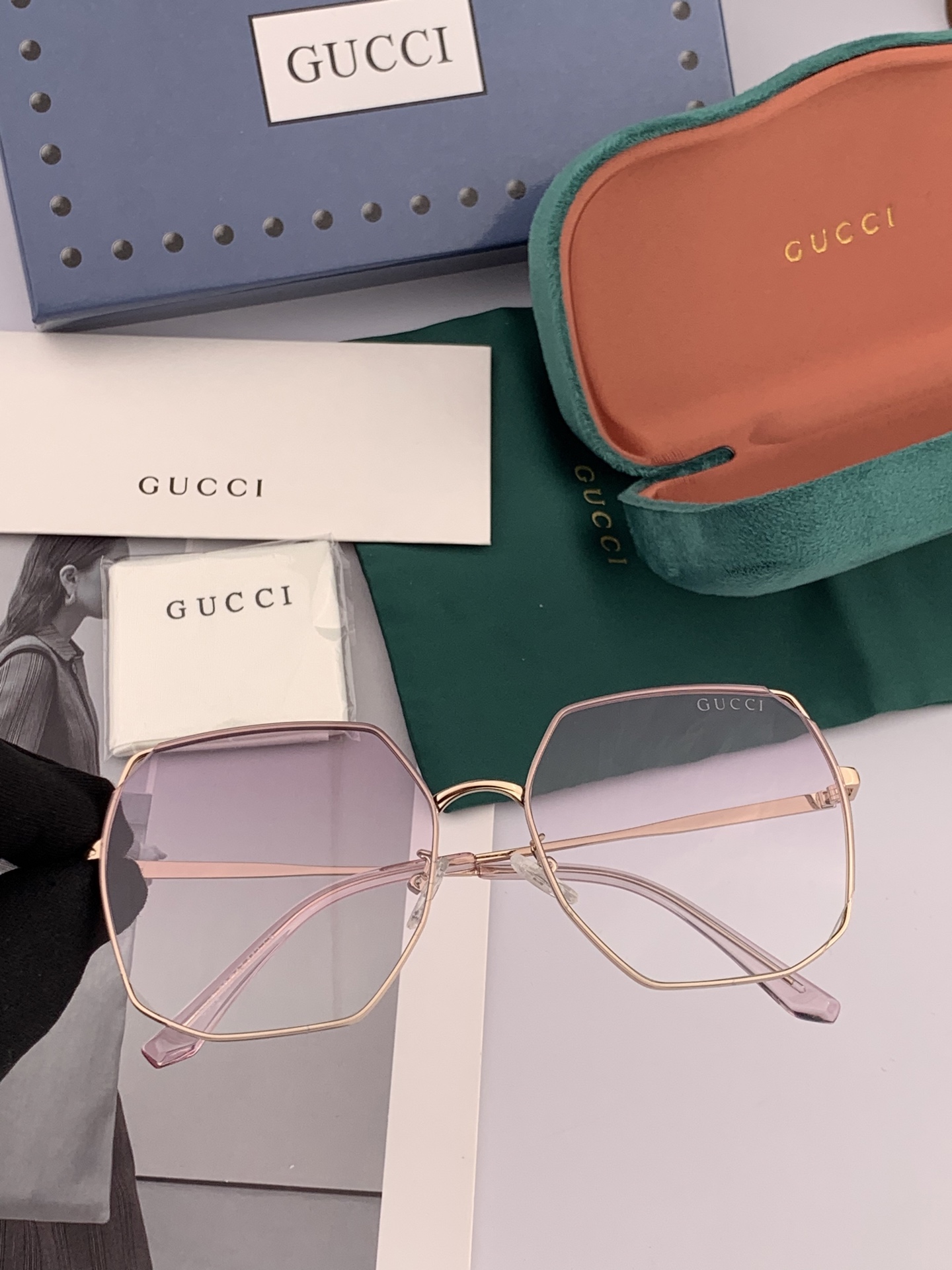   GUCCI-古驰意大利进口🇮🇹2025时尚潮流奢华装饰太阳眼镜 尼龙高清太阳镜明星海报款 超高复杂工